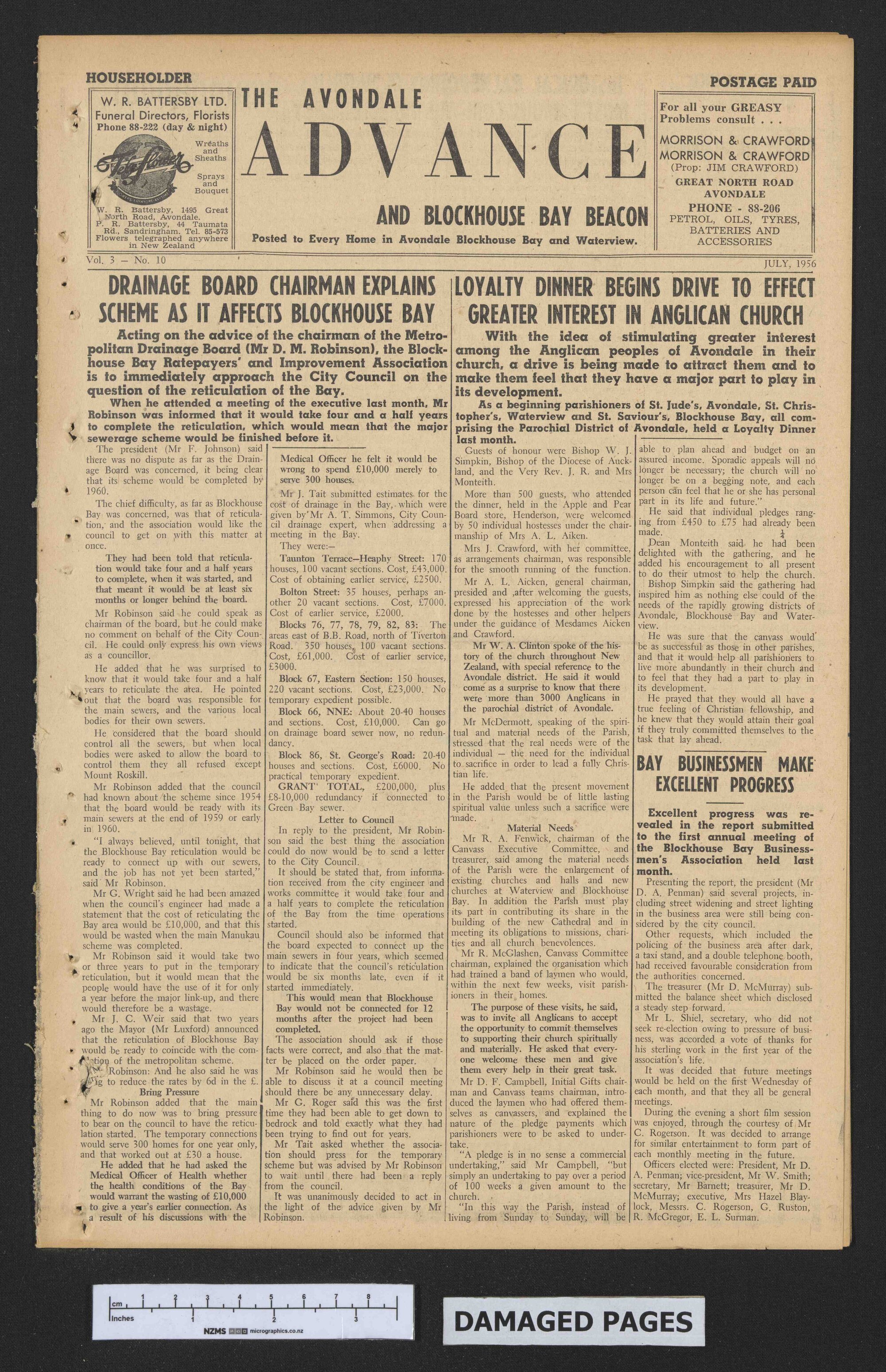 1956-07 Avondale Advance and Blockhouse Bay Beacon