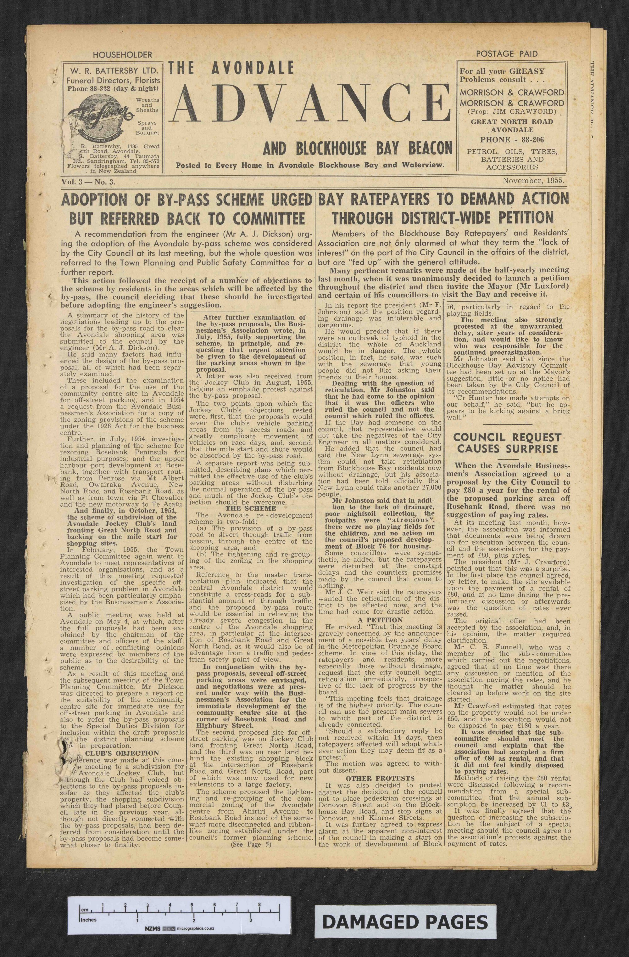 1955-11 Avondale Advance and Blockhouse Bay Beacon