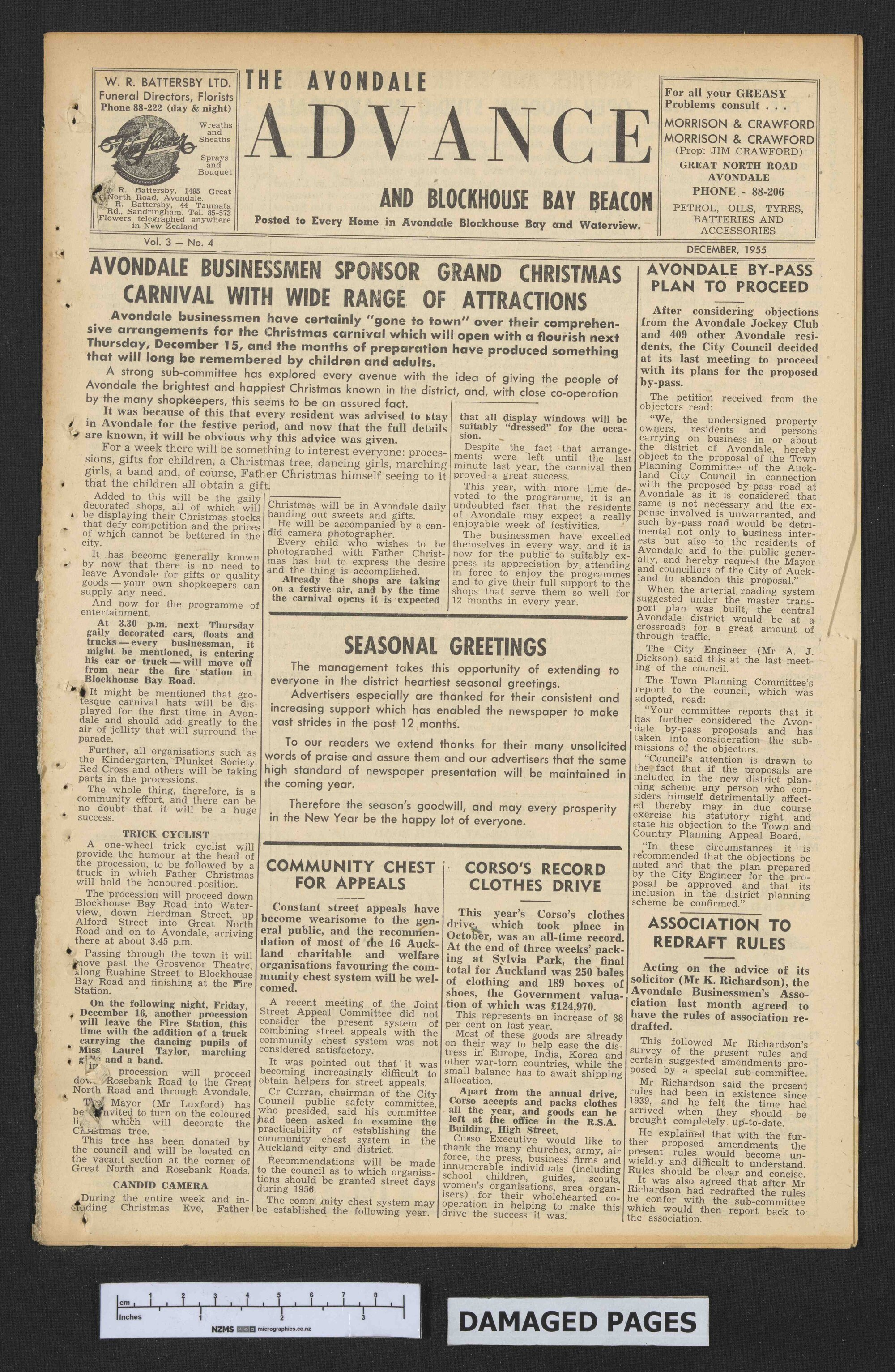 1955-12 Avondale Advance and Blockhouse Bay Beacon