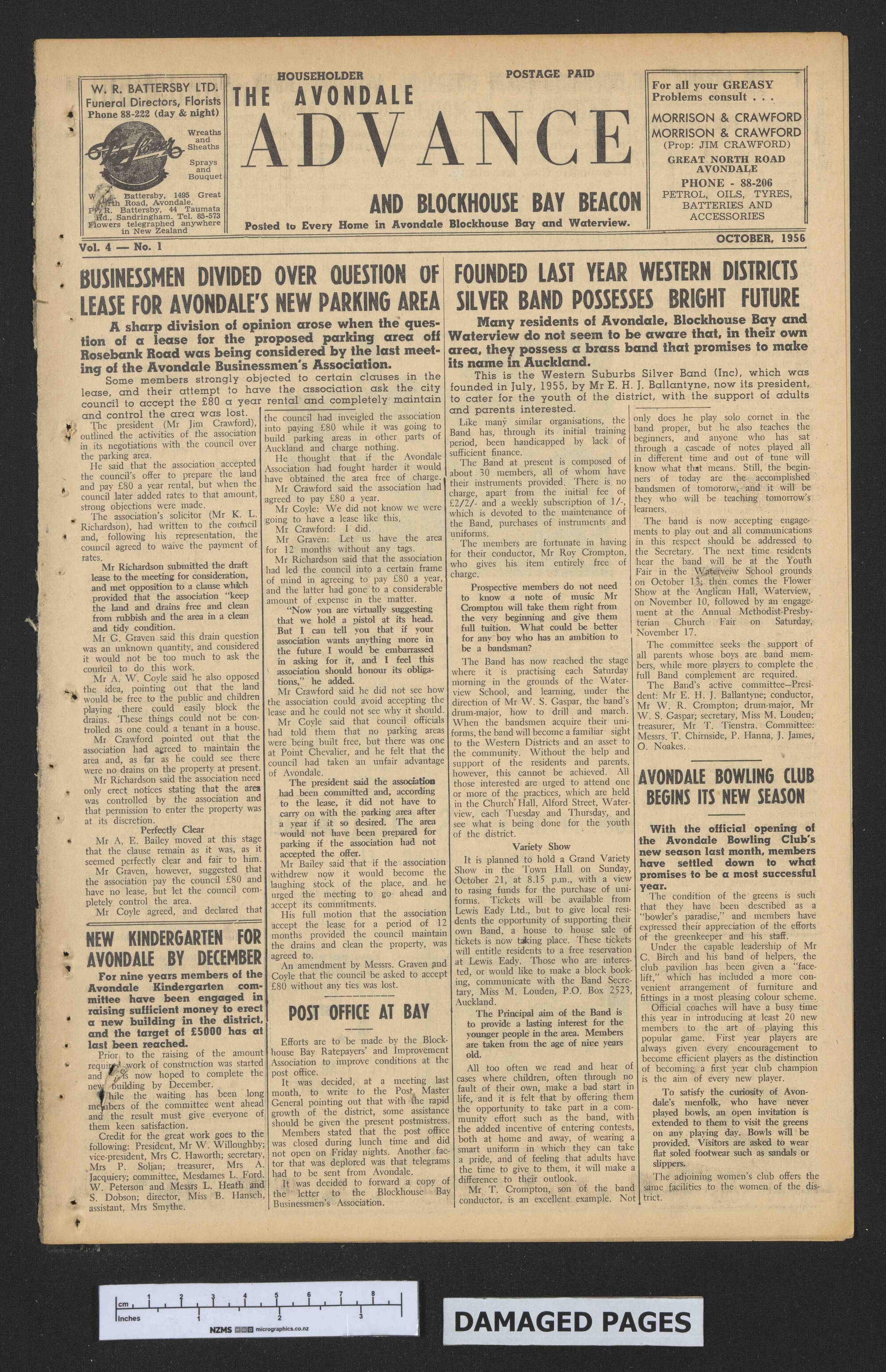 1956-10 Avondale Advance and Blockhouse Bay Beacon