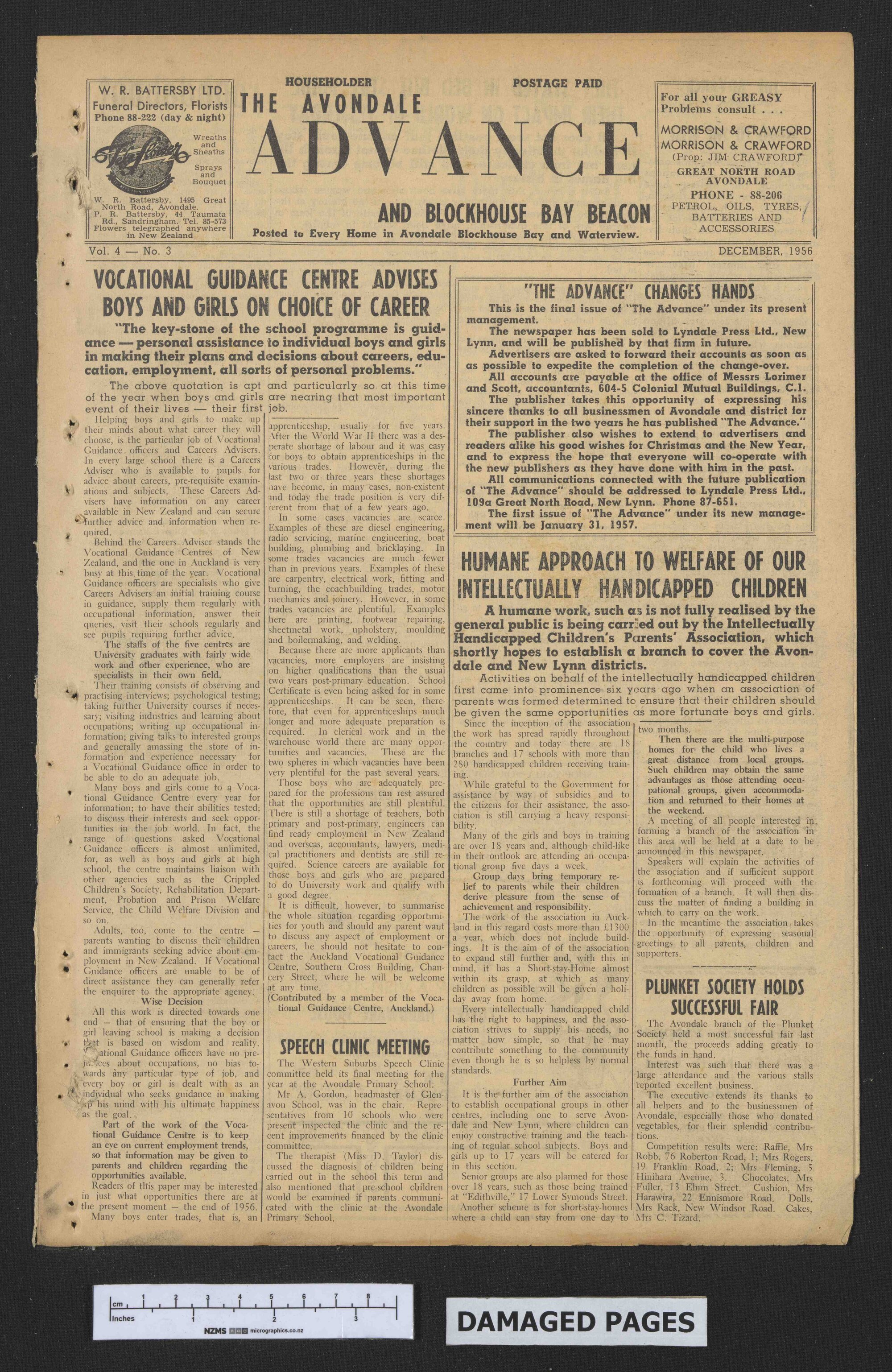 1956-12 Avondale Advance and Blockhouse Bay Beacon