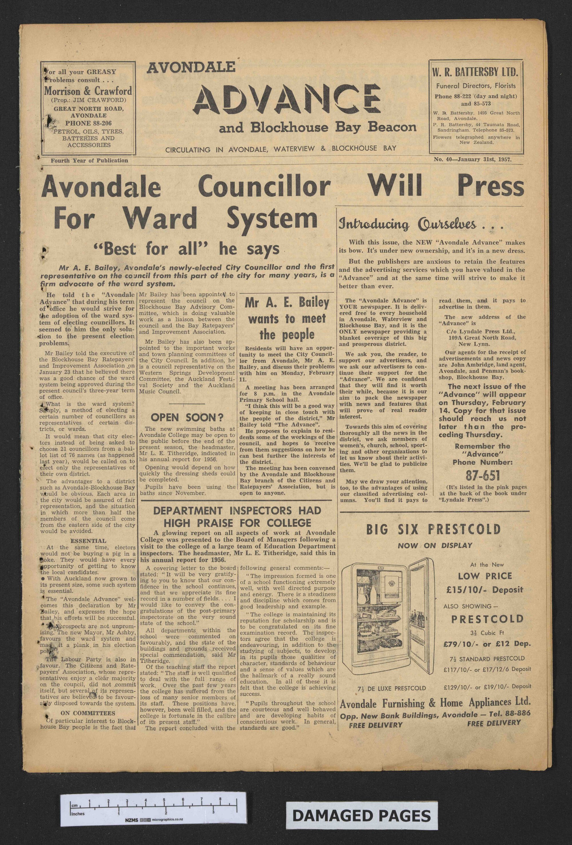 1957-01-31 Avondale Advance and Blockhouse Bay Beacon