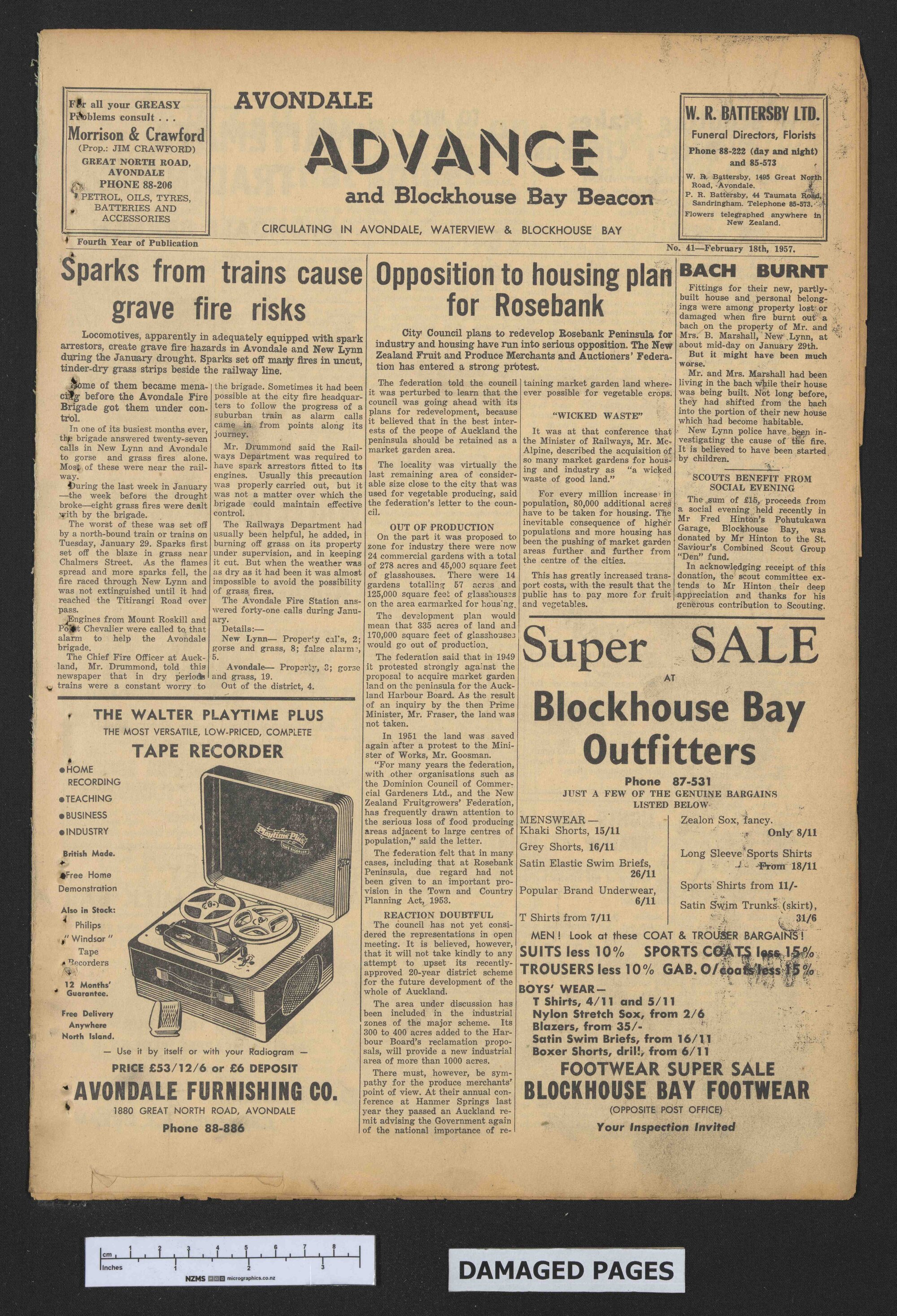 1957-02-18 Avondale Advance and Blockhouse Bay Beacon