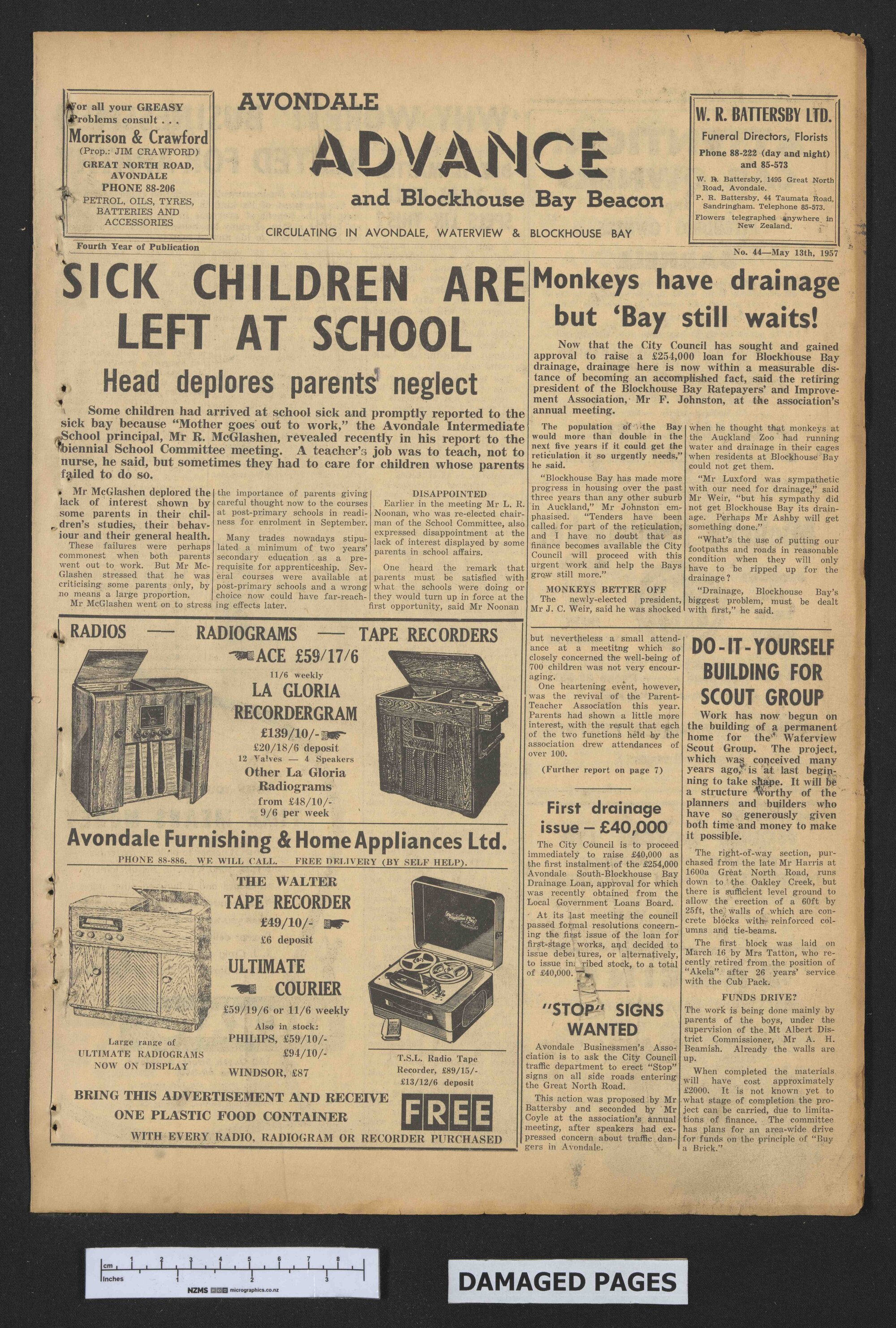 1957-05-13 Avondale Advance and Blockhouse Bay Beacon