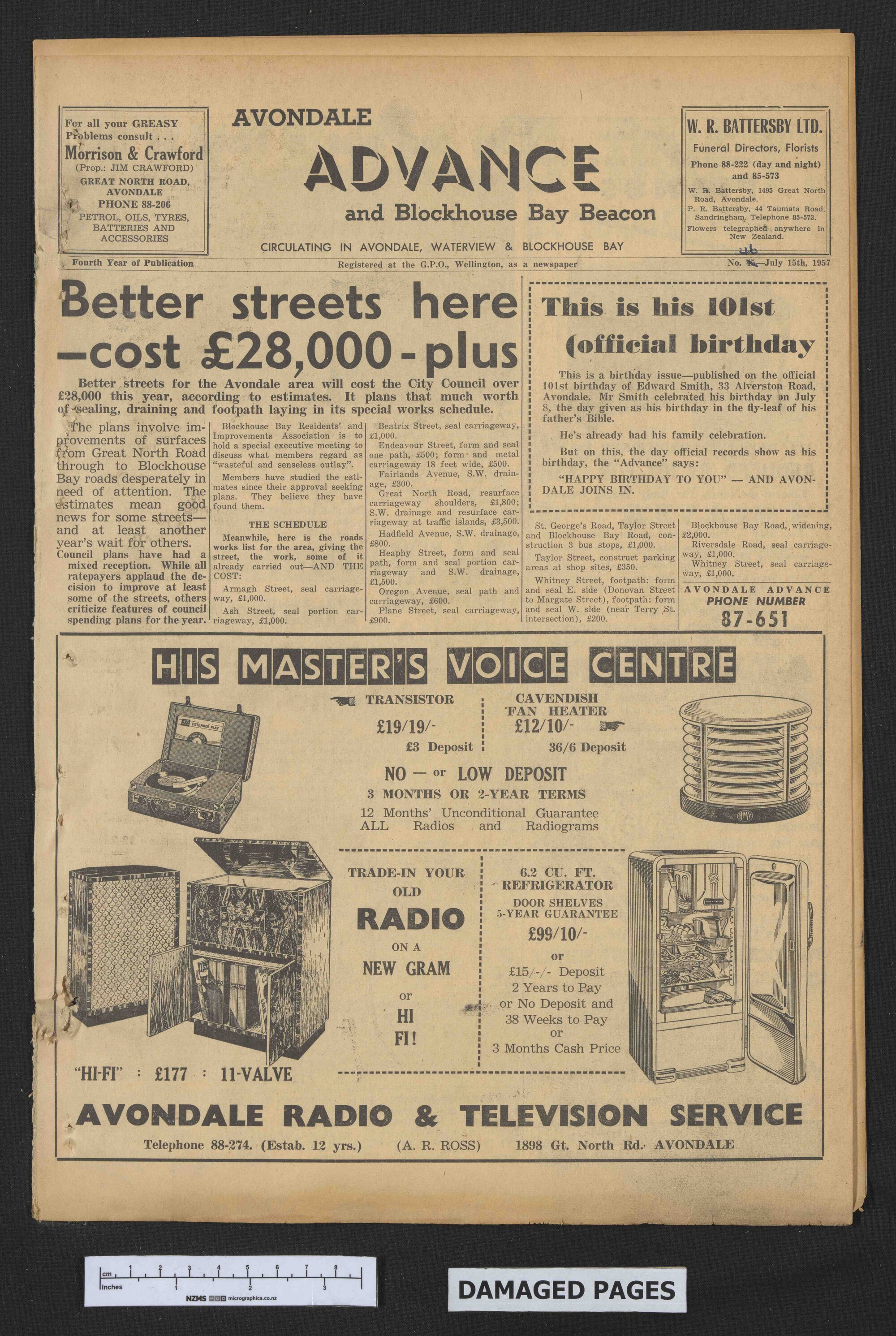 1957-07-15 Avondale Advance and Blockhouse Bay Beacon