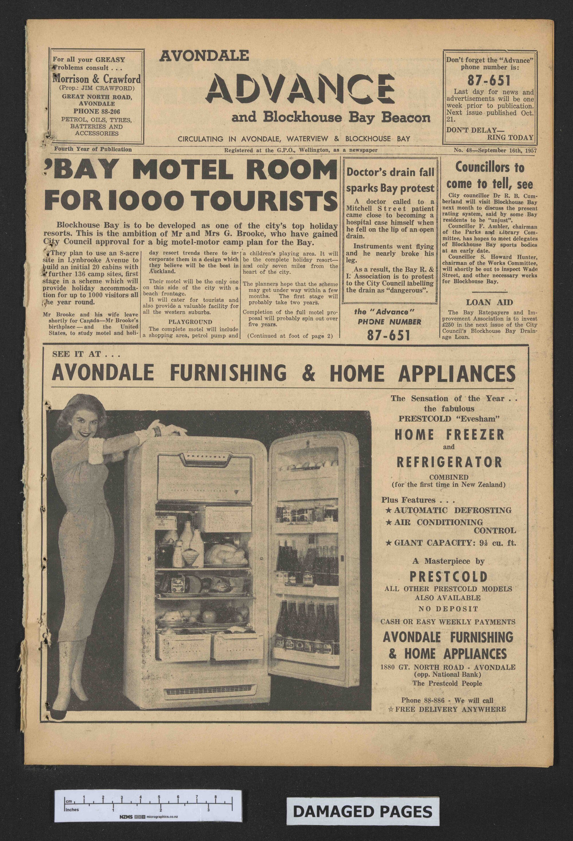 1957-09-16 Avondale Advance and Blockhouse Bay Beacon