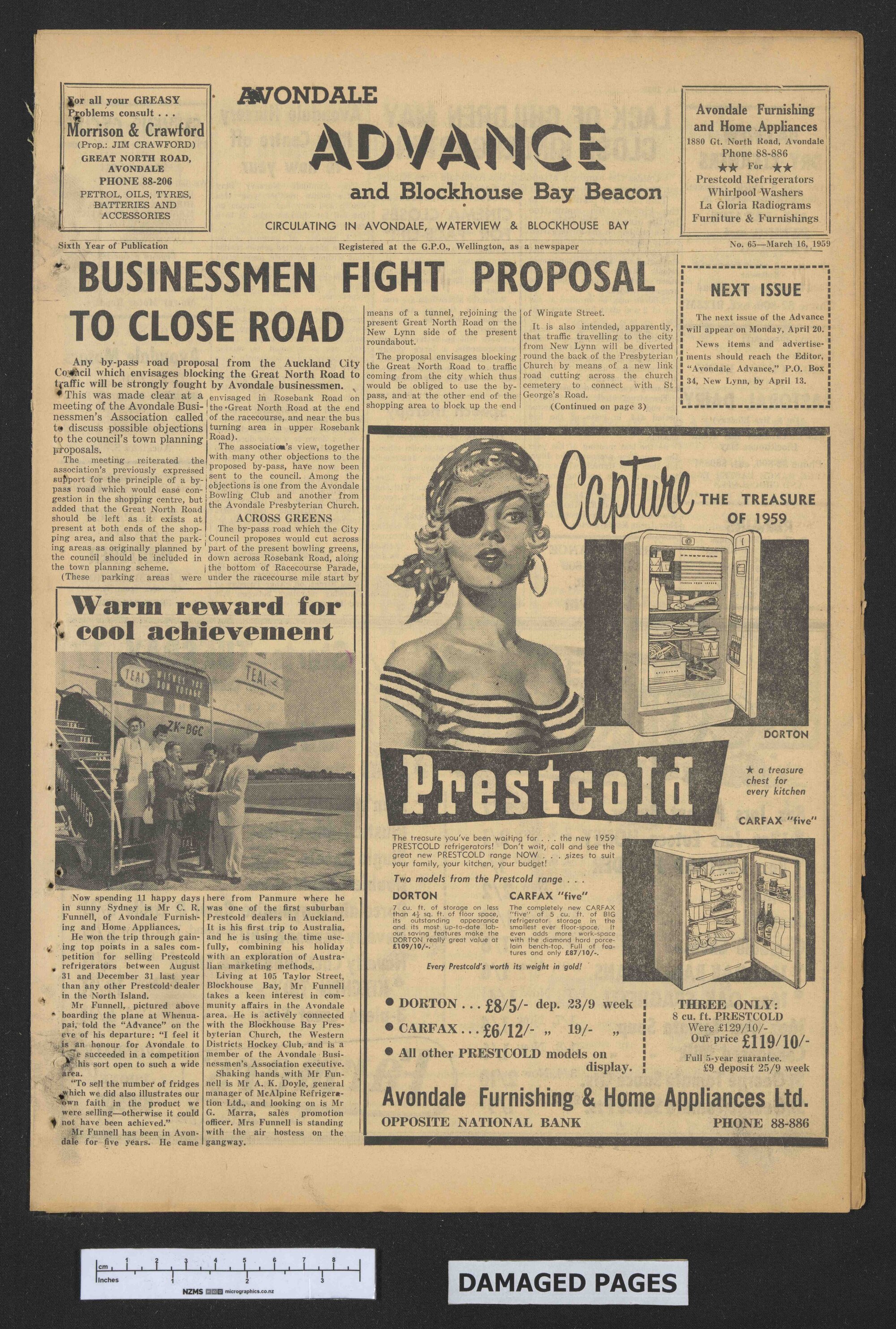1959-03-16 Avondale Advance and Blockhouse Bay Beacon