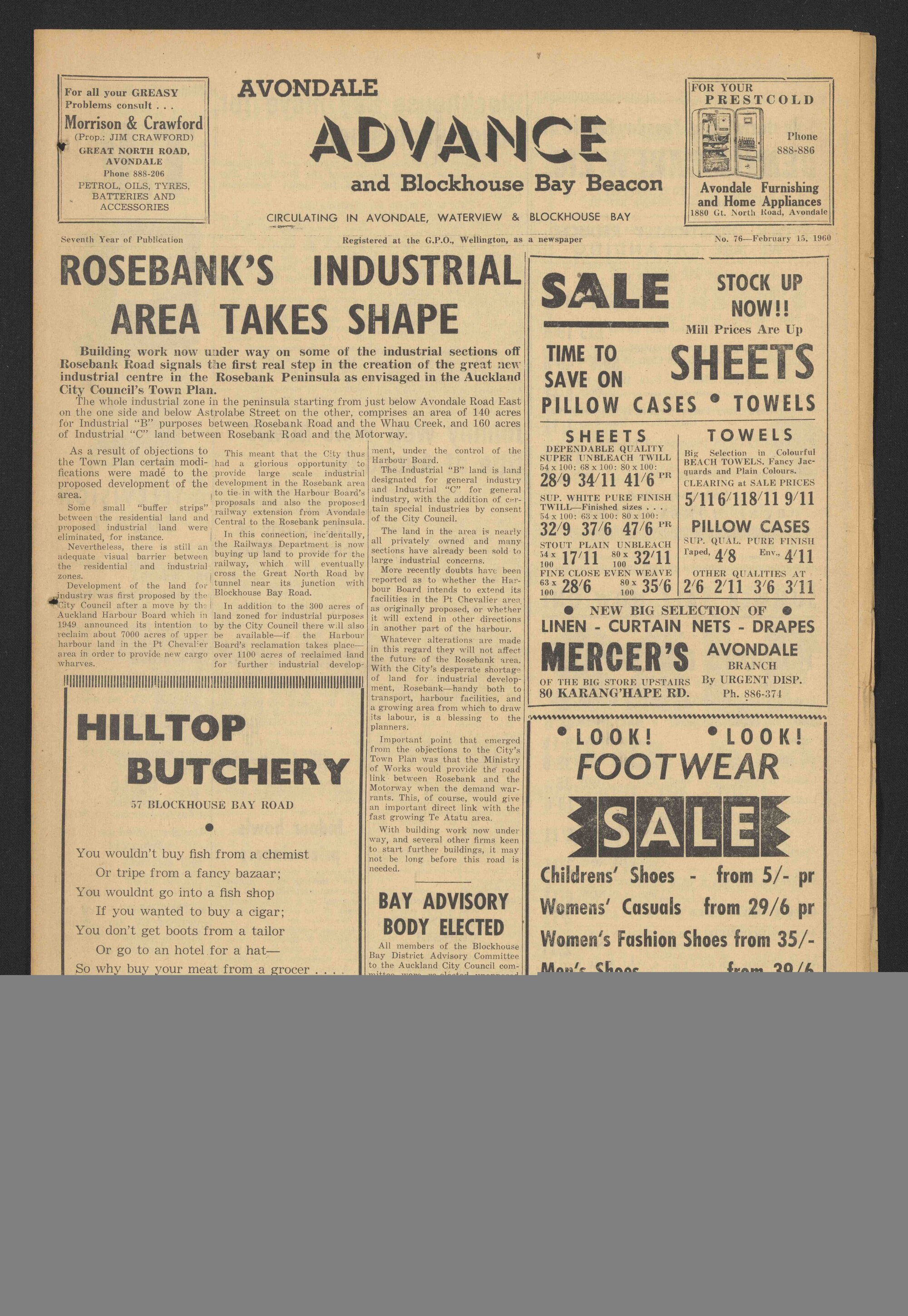 1960-02-15 Avondale Advance and Blockhouse Bay Beacon