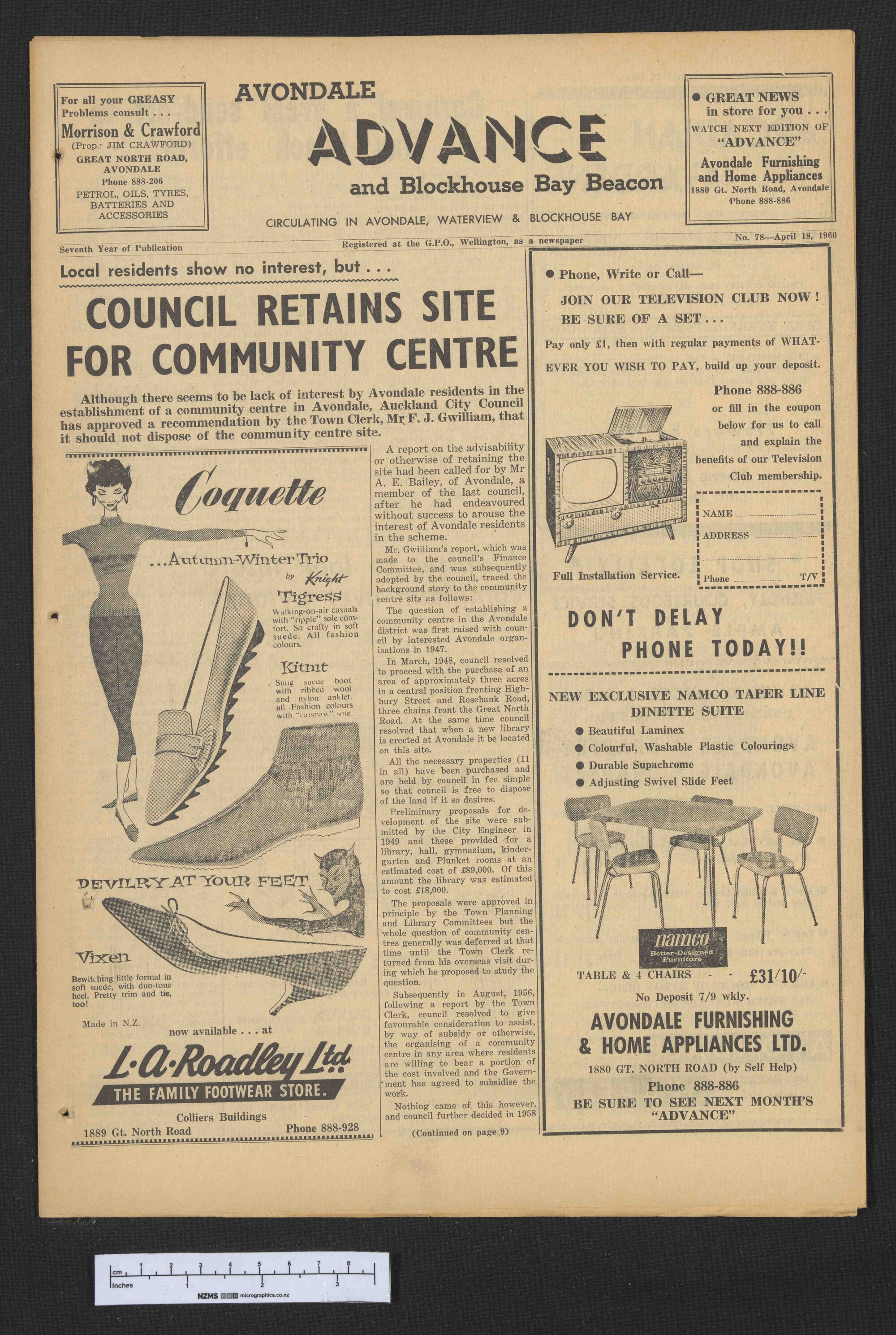 1960-04-18 Avondale Advance and Blockhouse Bay Beacon