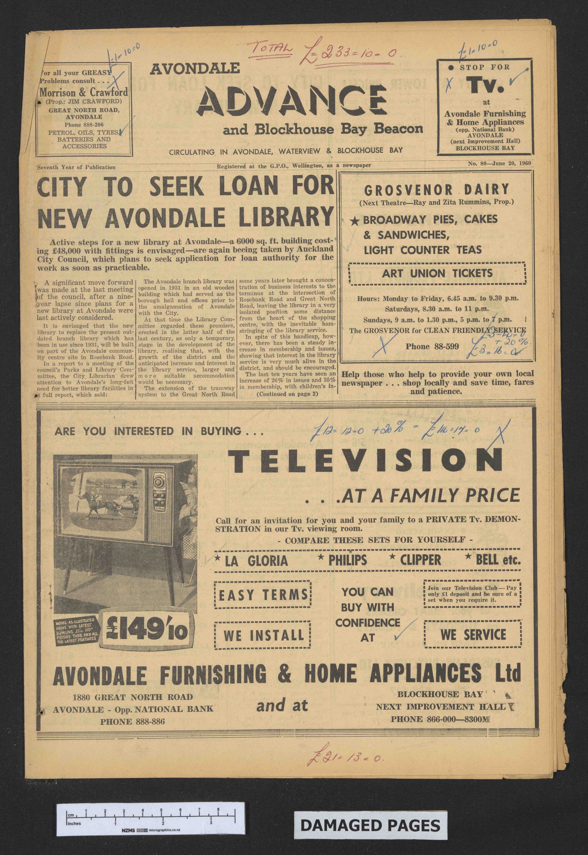 1960-06-20 Avondale Advance and Blockhouse Bay Beacon