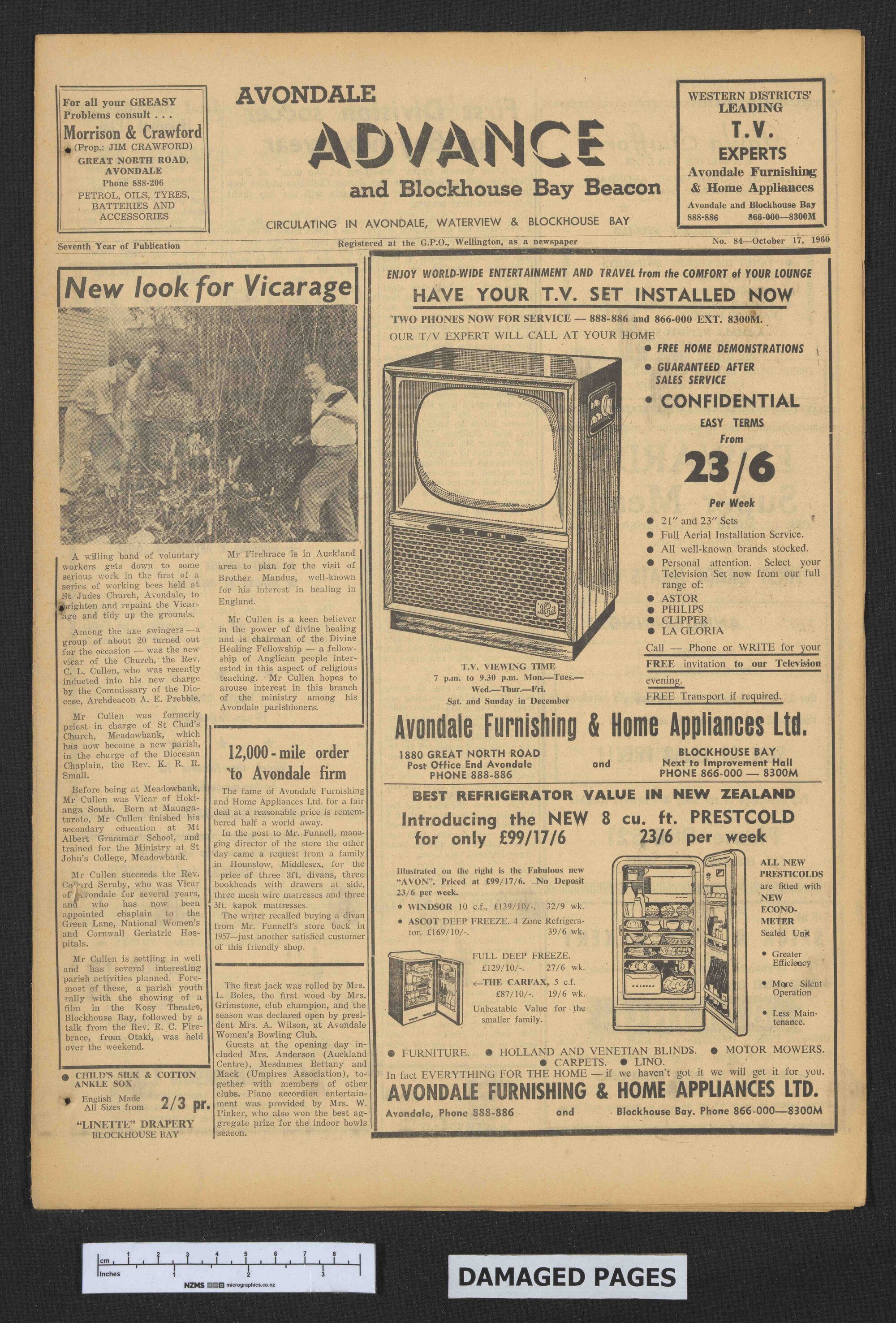 1960-10-17 Avondale Advance and Blockhouse Bay Beacon
