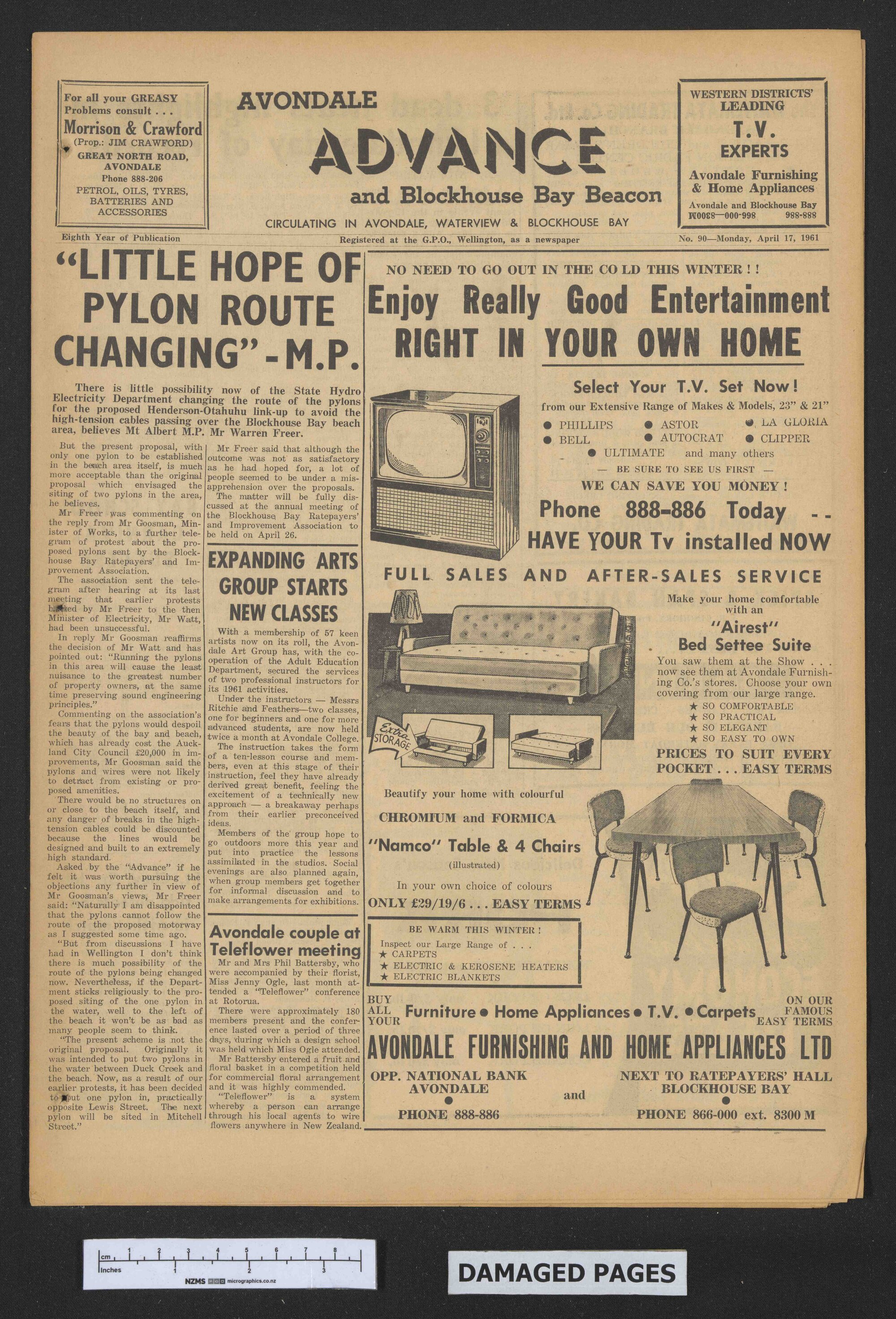 1961-04-17 Avondale Advance and Blockhouse Bay Beacon