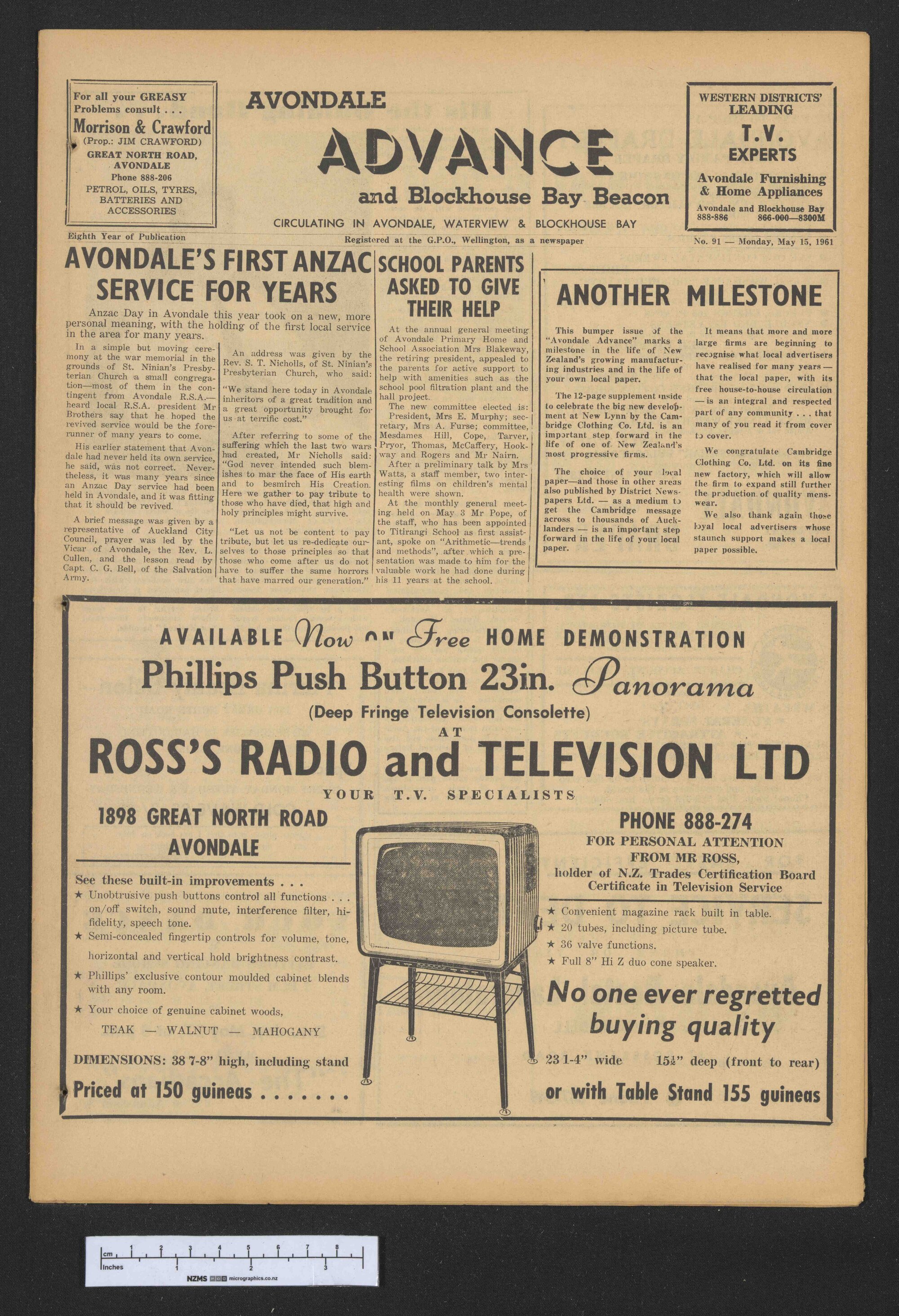 1961-05-15 Avondale Advance and Blockhouse Bay Beacon