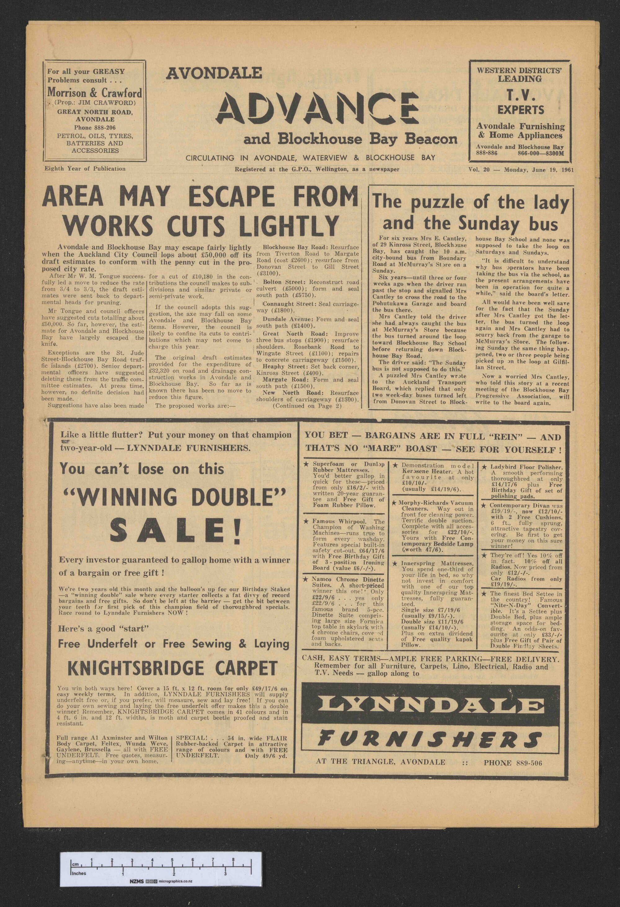 1961-06-19 Avondale Advance and Blockhouse Bay Beacon