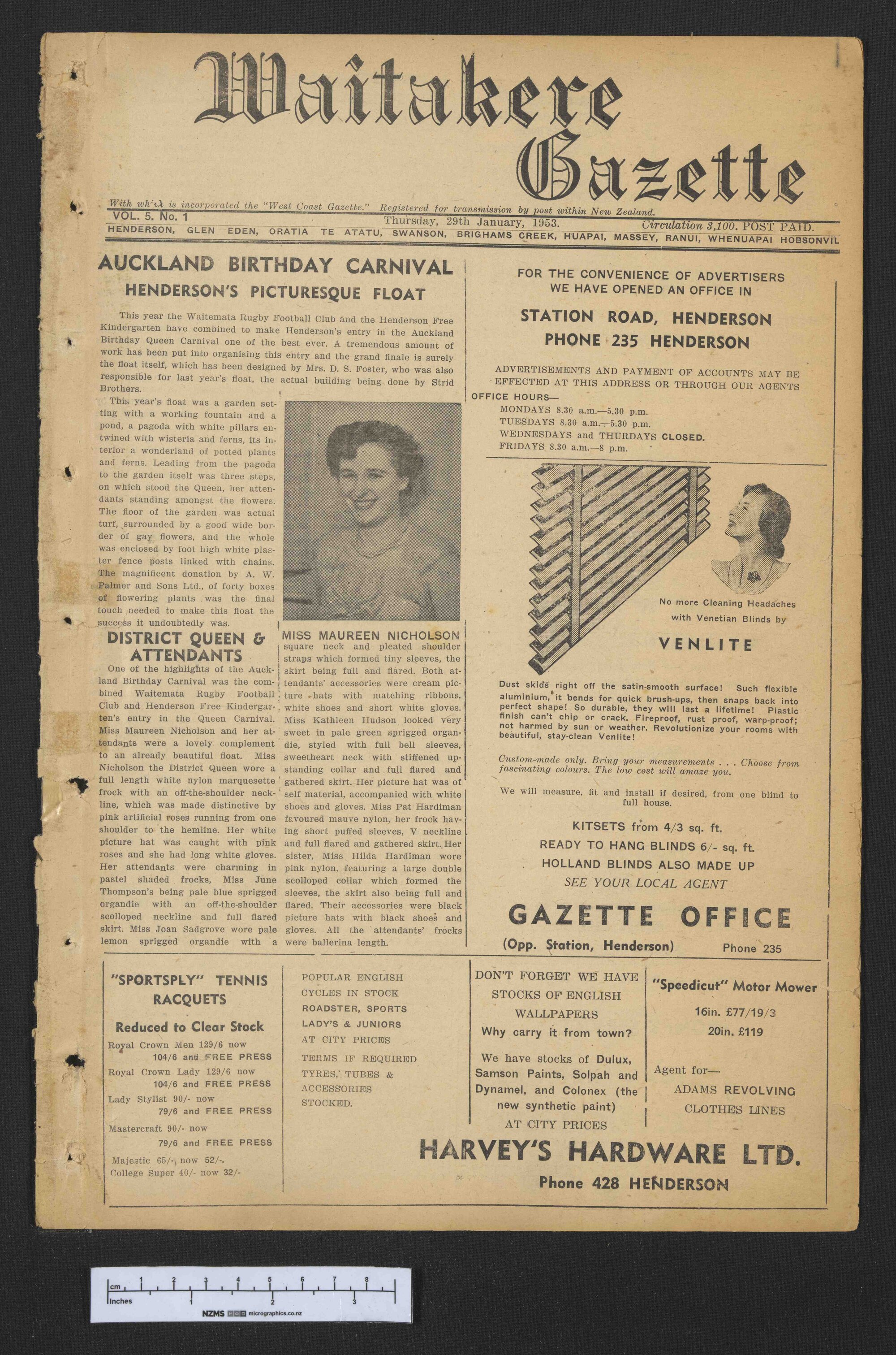 1953-01-29 Waitakere Gazette