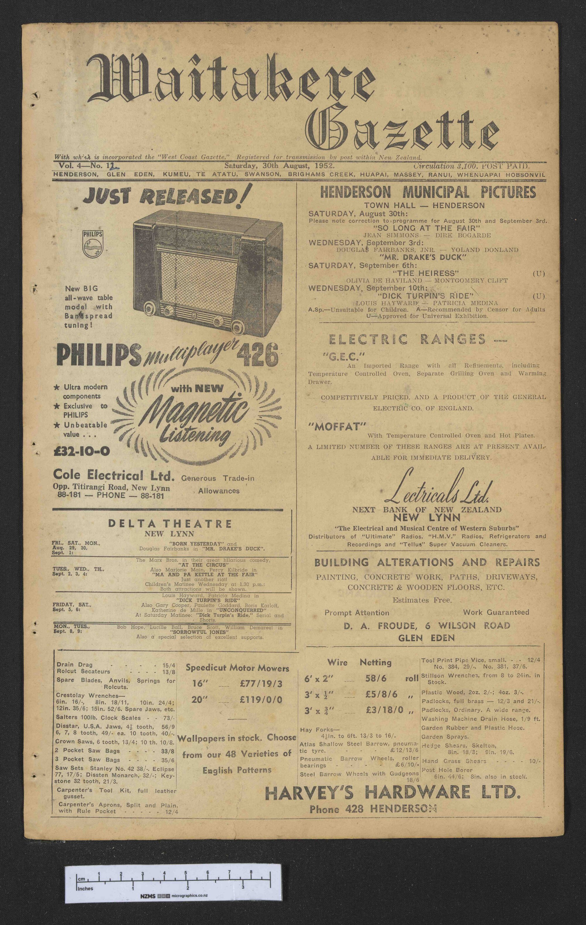 1952-08-30 Waitakere Gazette