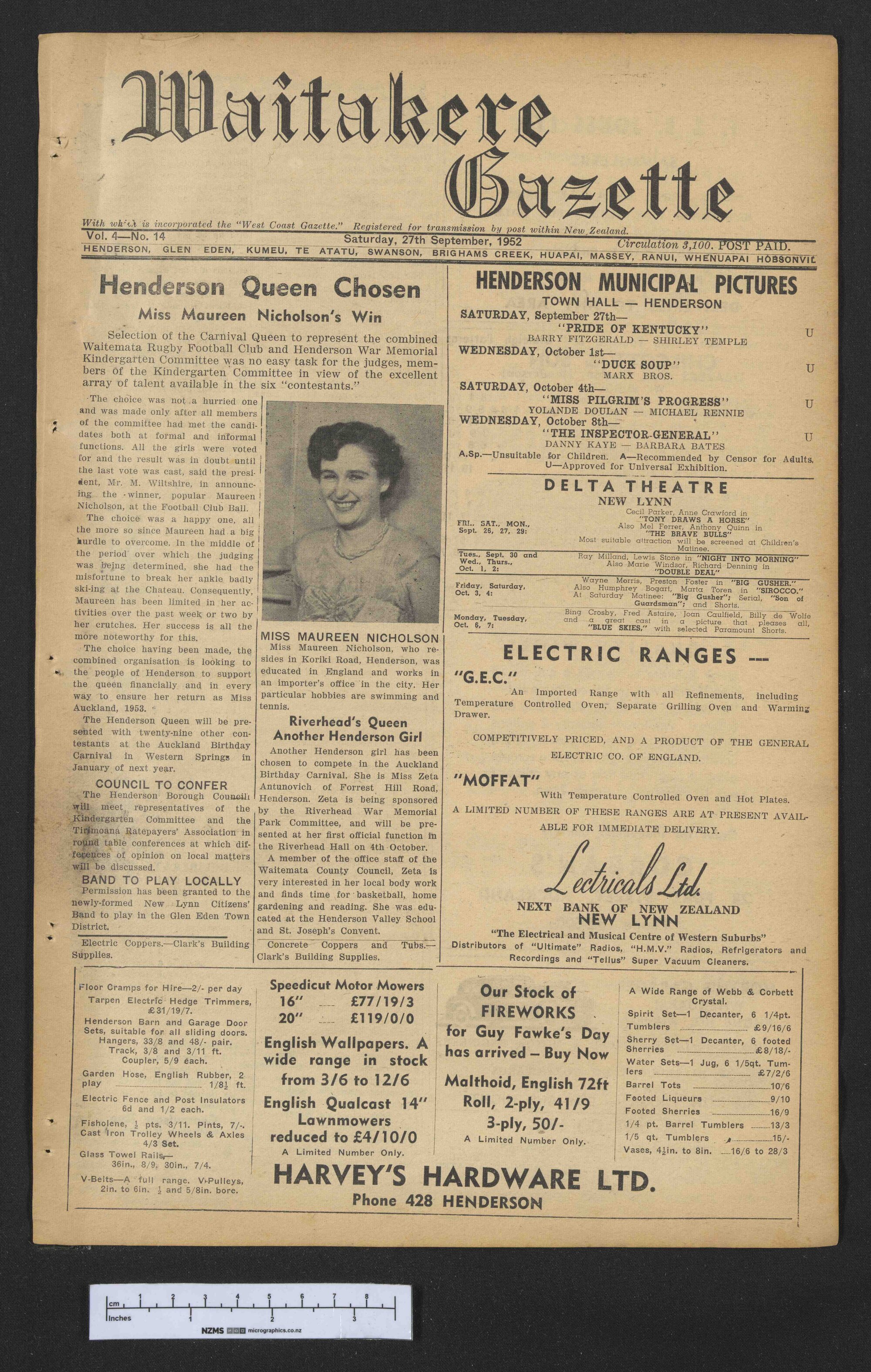 1952-09-27 Waitakere Gazette