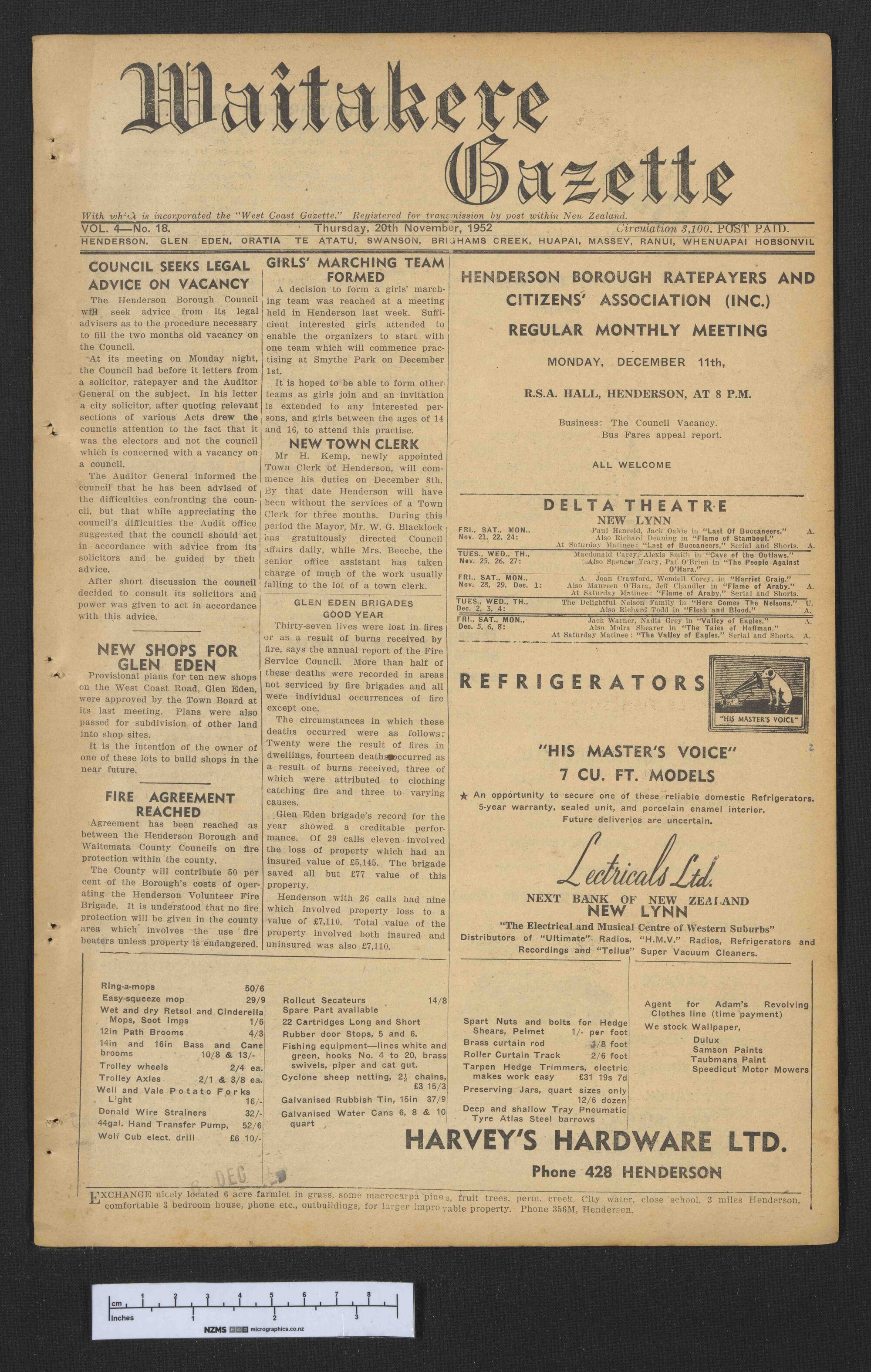 1952-11-20 Waitakere Gazette