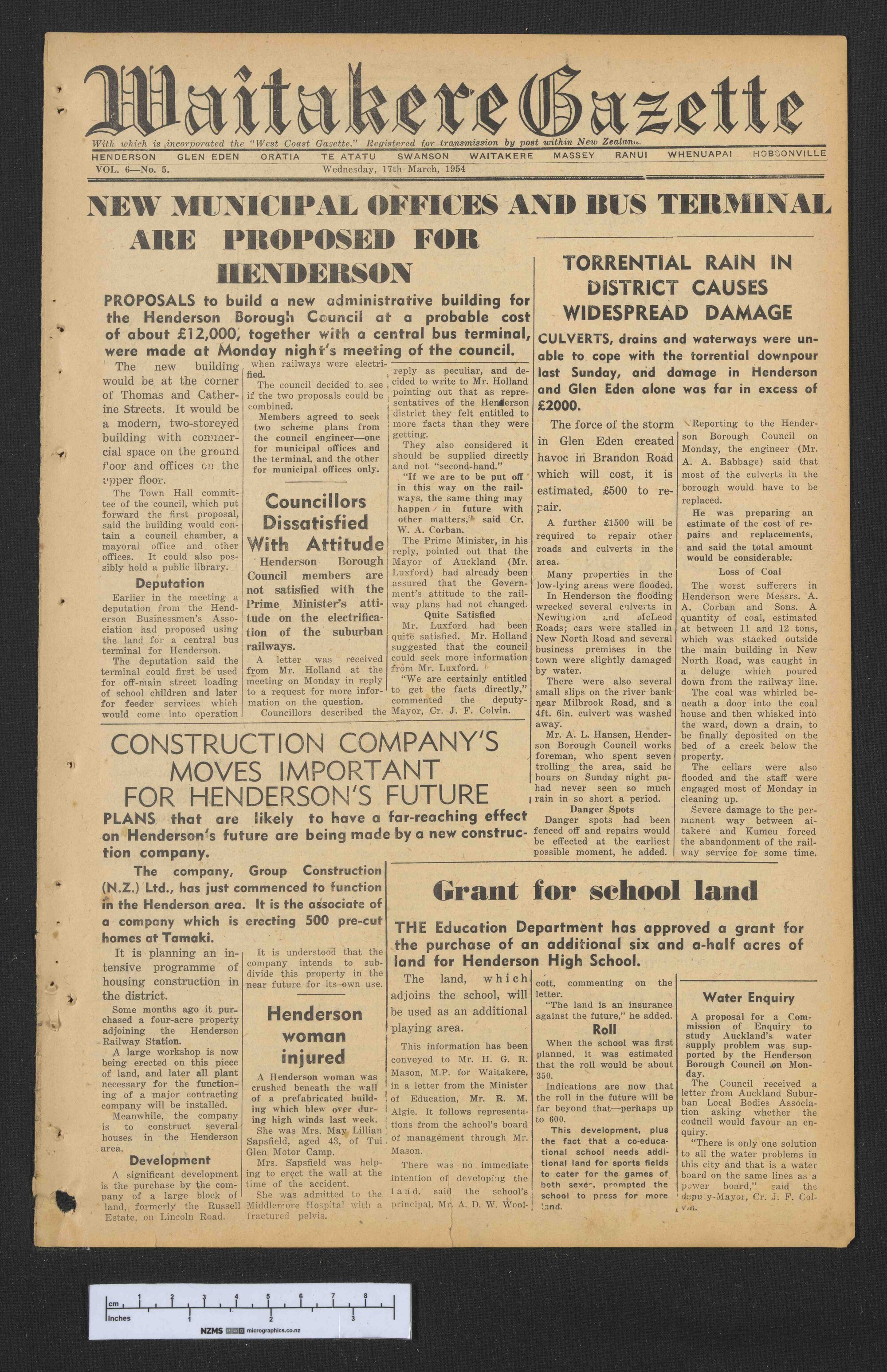 1954-03-17 Waitakere Gazette