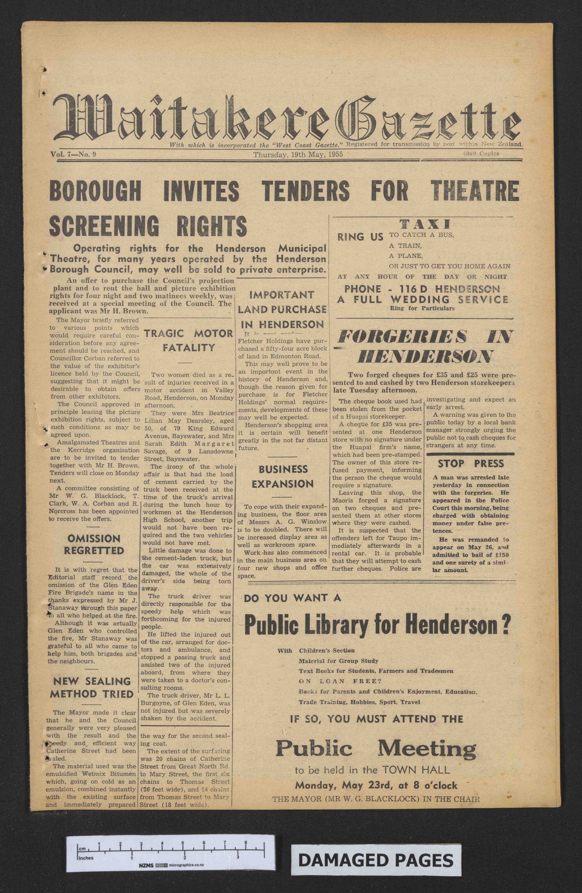 1955-05-19 Waitakere Gazette