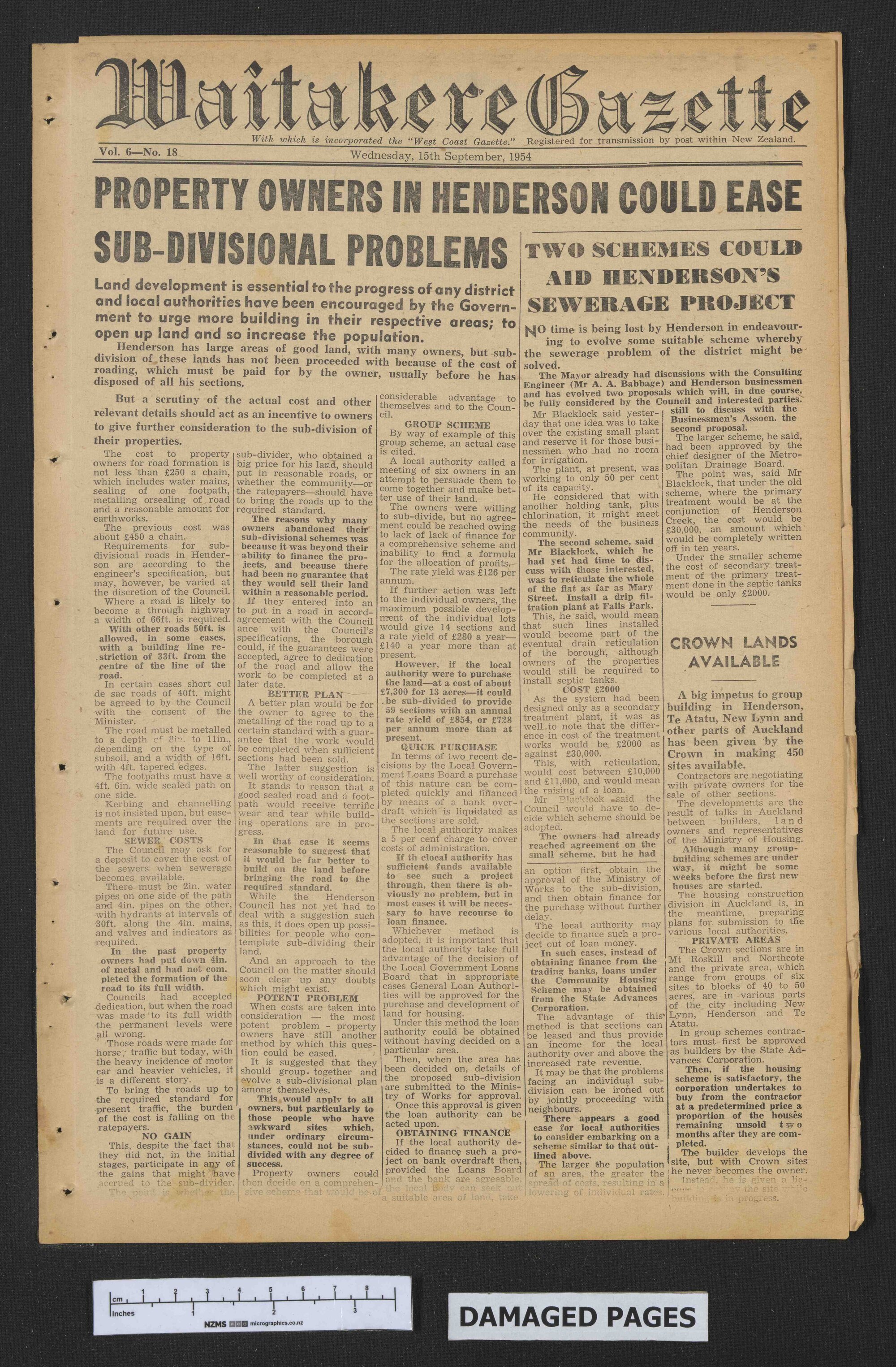 1954-09-15 Waitakere Gazette