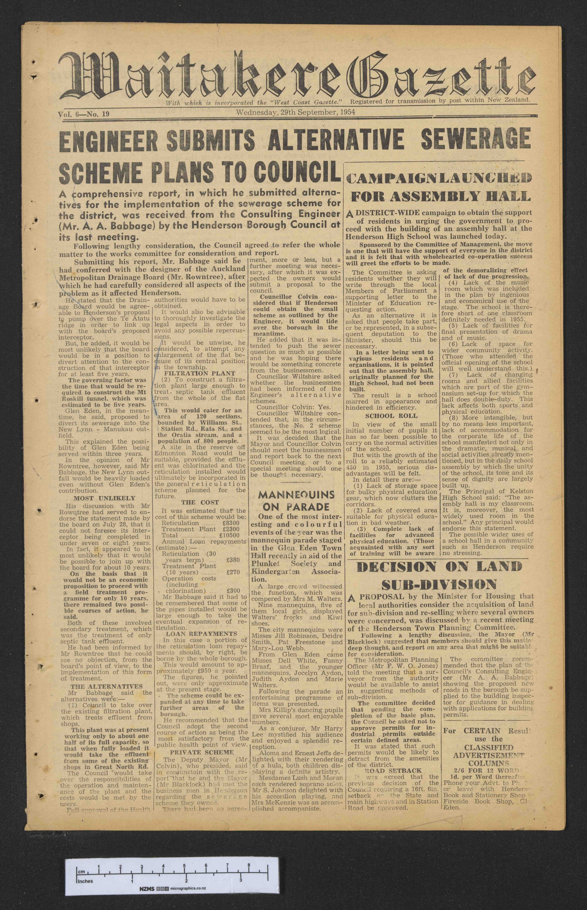 1954-09-29 Waitakere Gazette