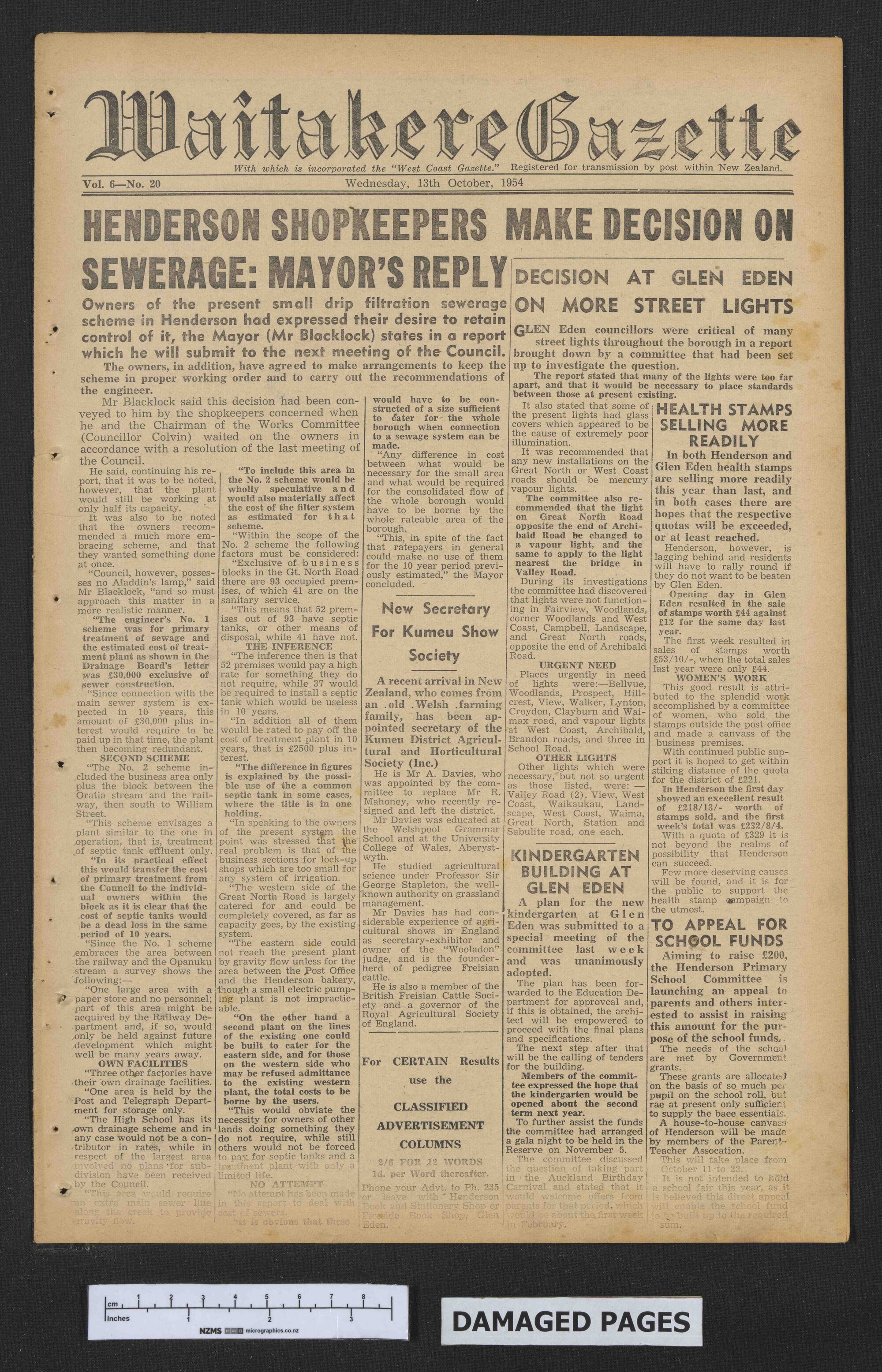 1954-10-13 Waitakere Gazette