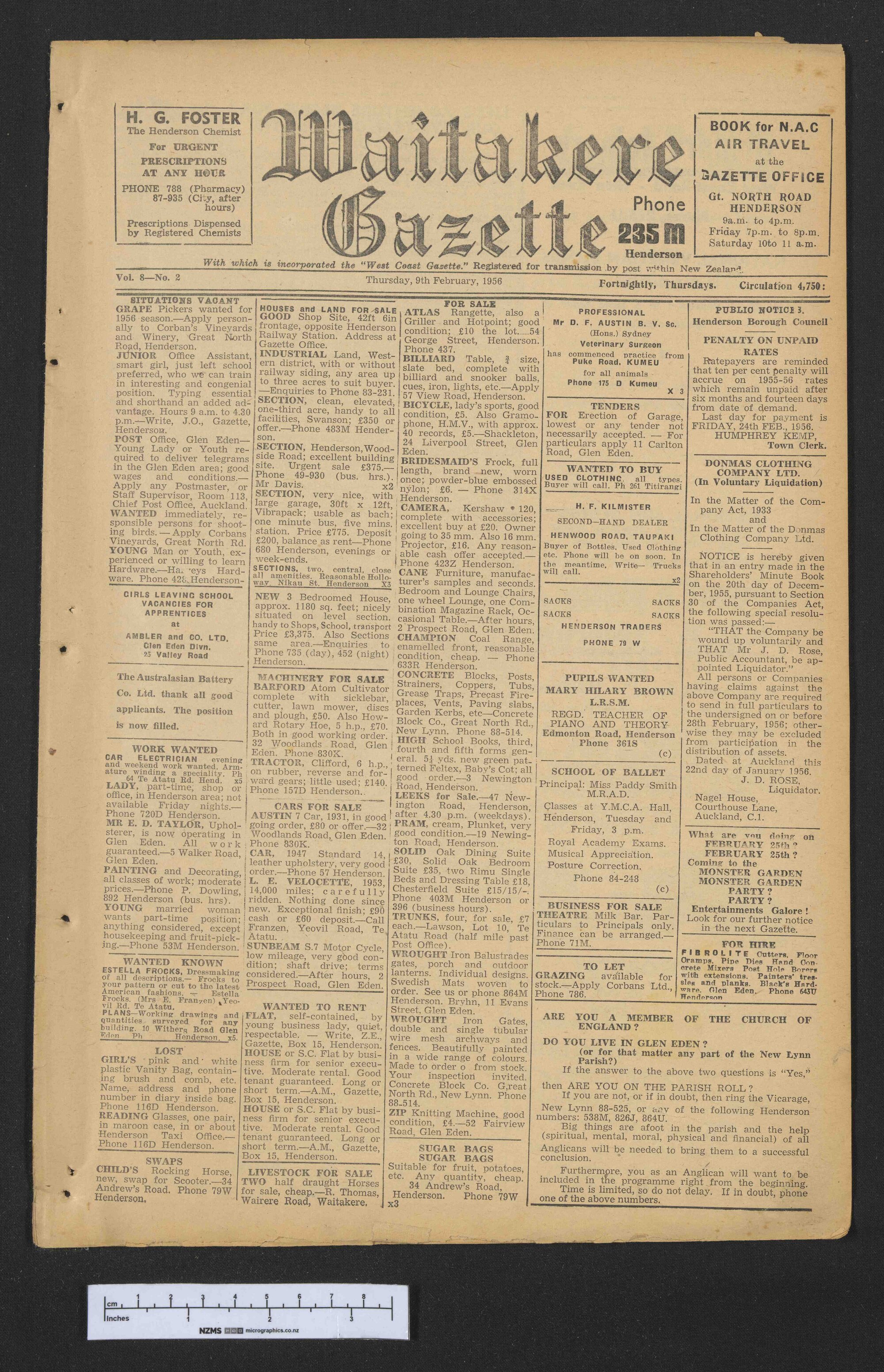 1956-02-09 Waitakere Gazette