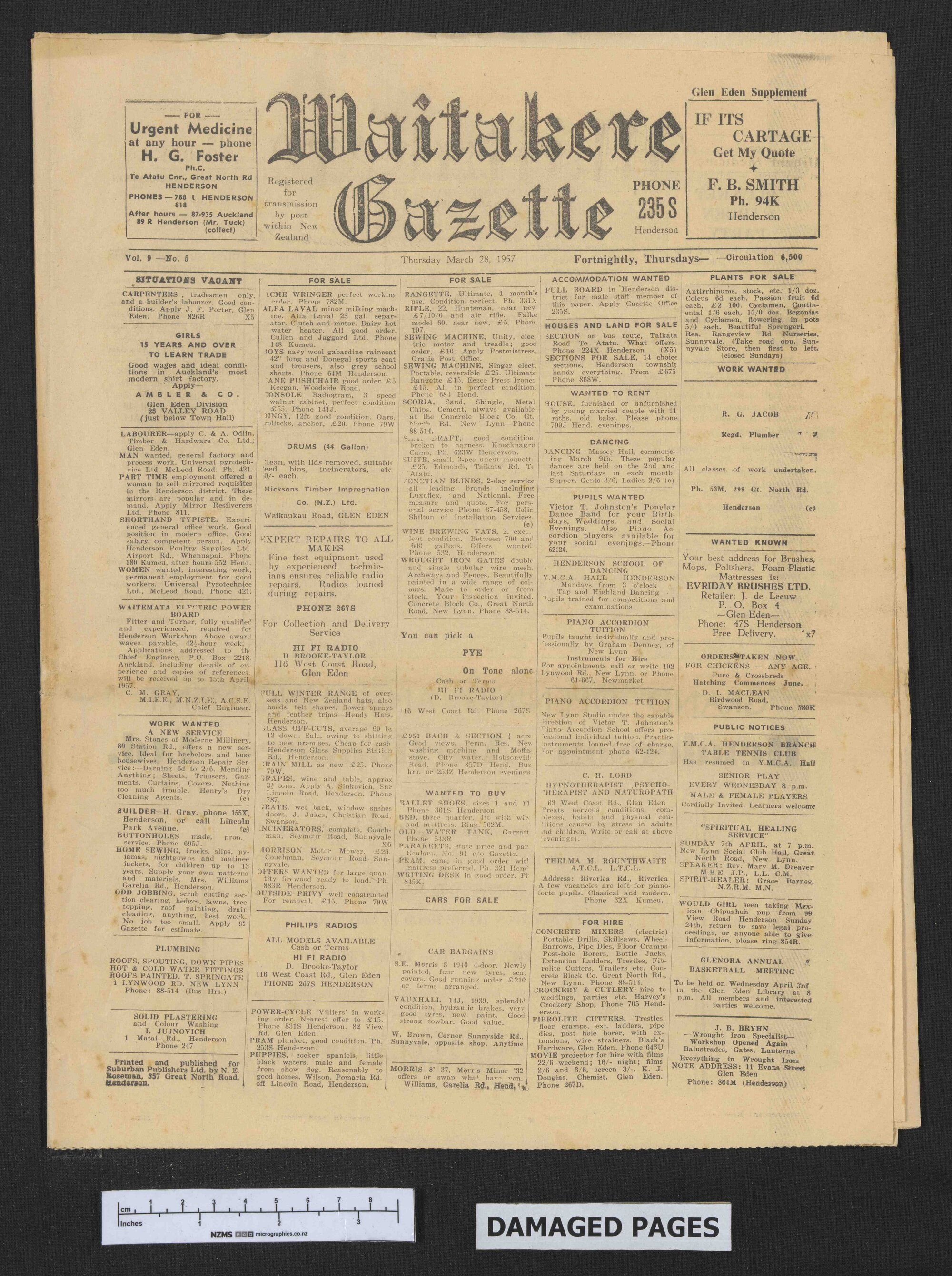 1957-03-28 Waitakere Gazette