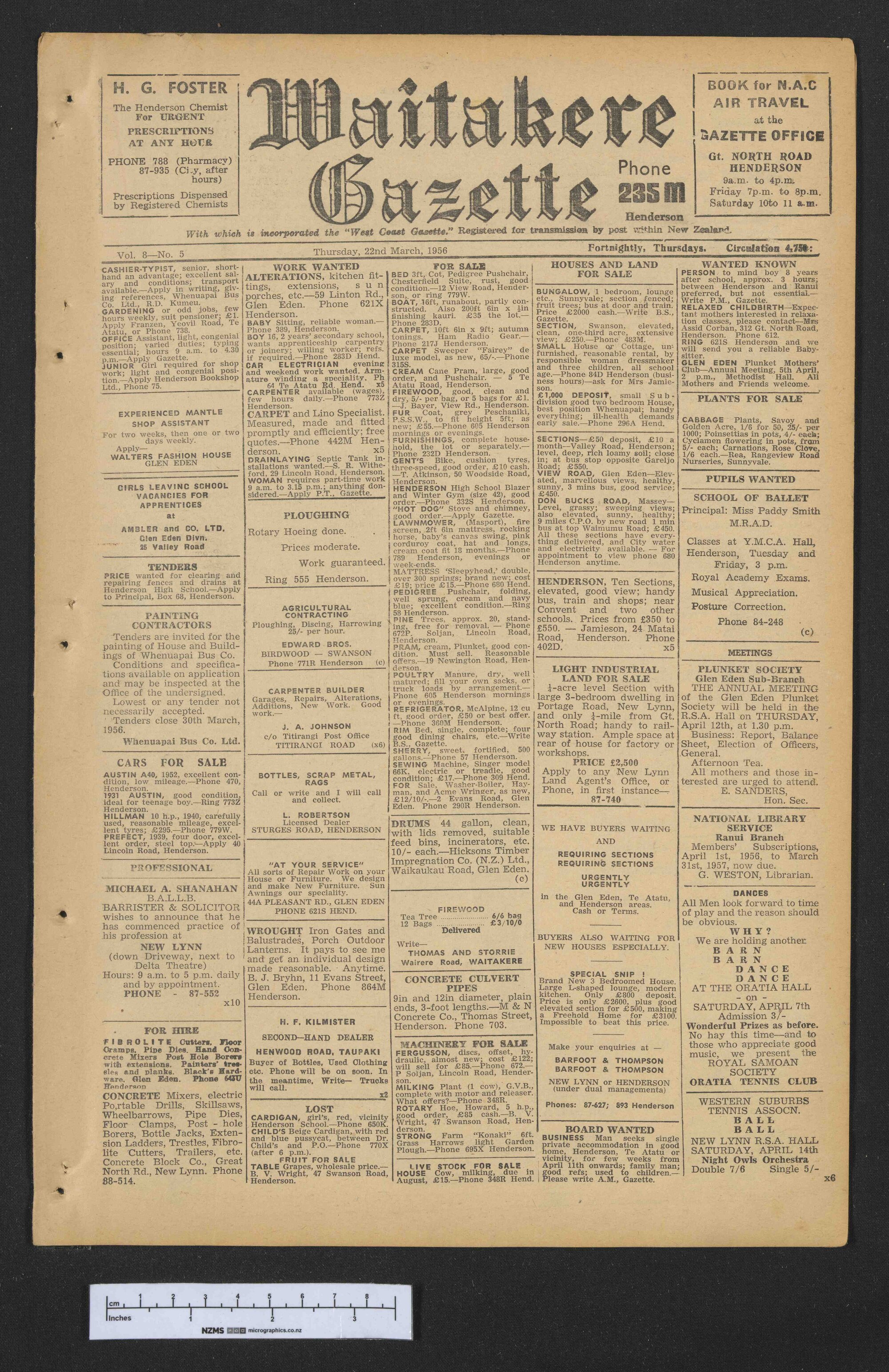 1956-03-22 Waitakere Gazette