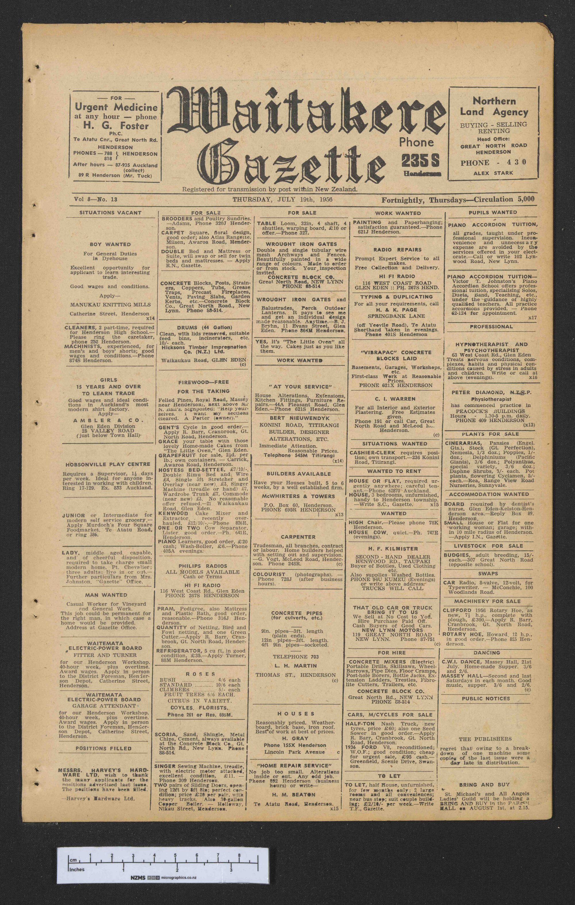1956-07-19 Waitakere Gazette