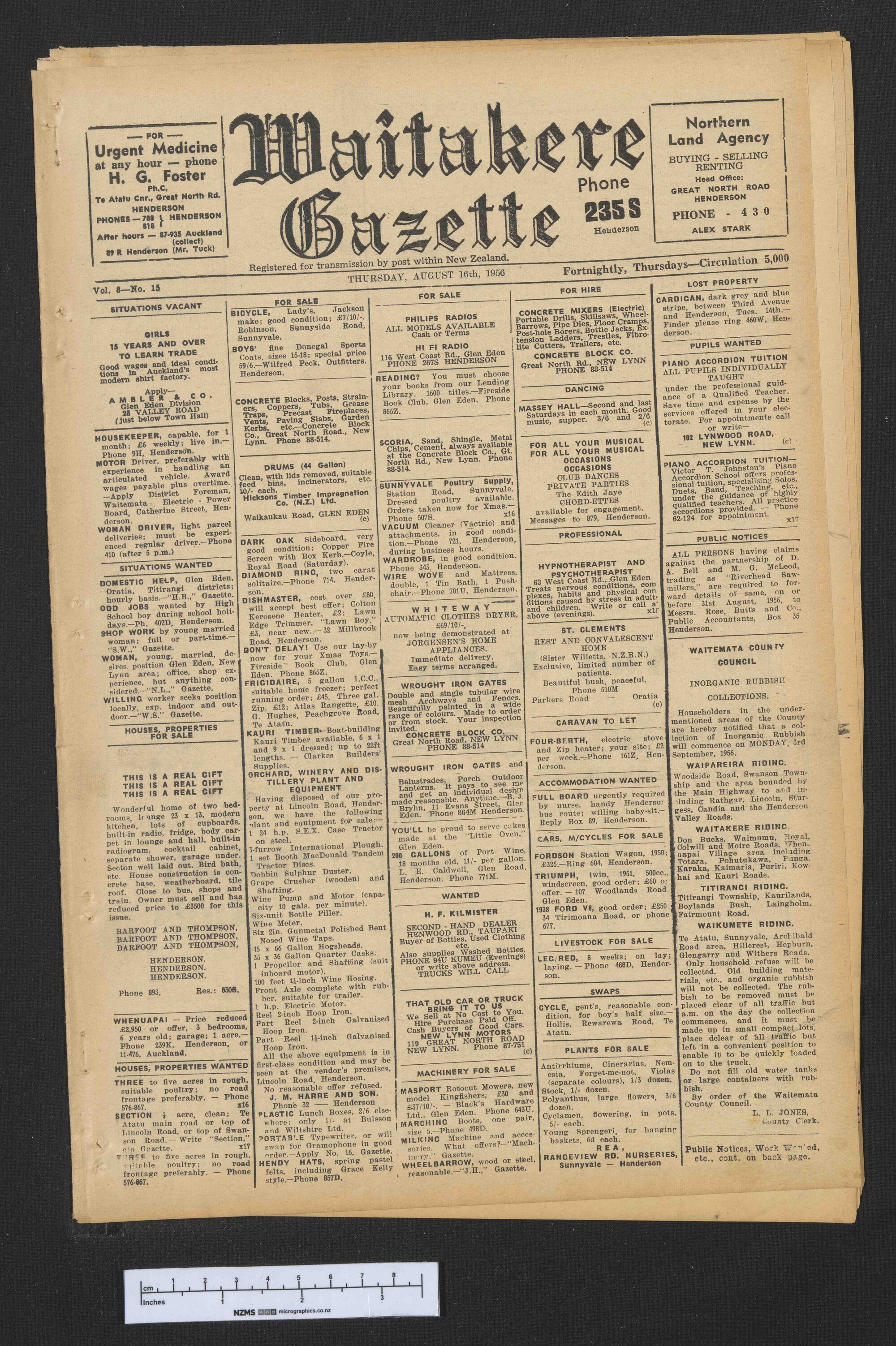 1956-08-16 Waitakere Gazette