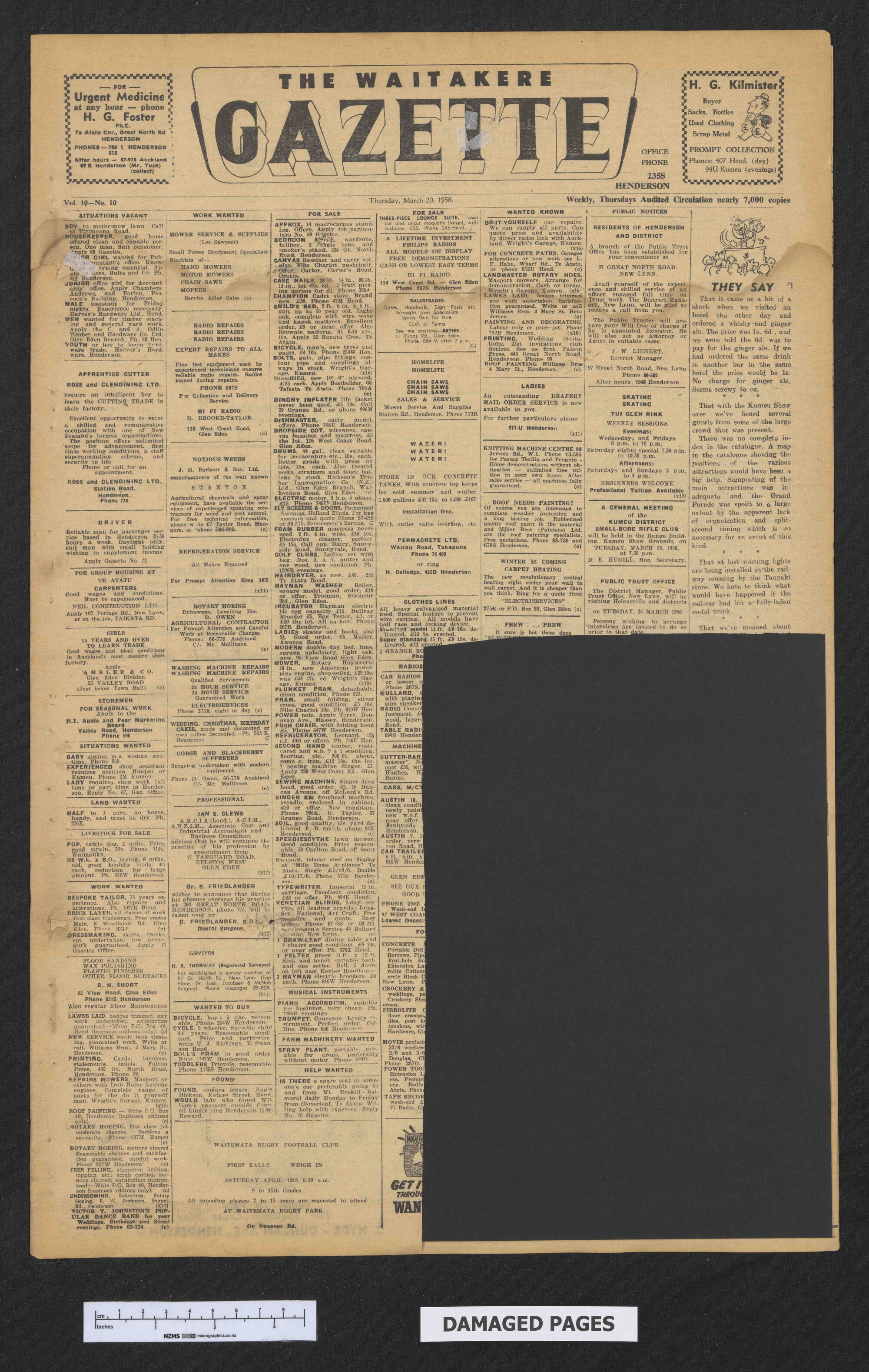 1958-03-20 Waitakere Gazette