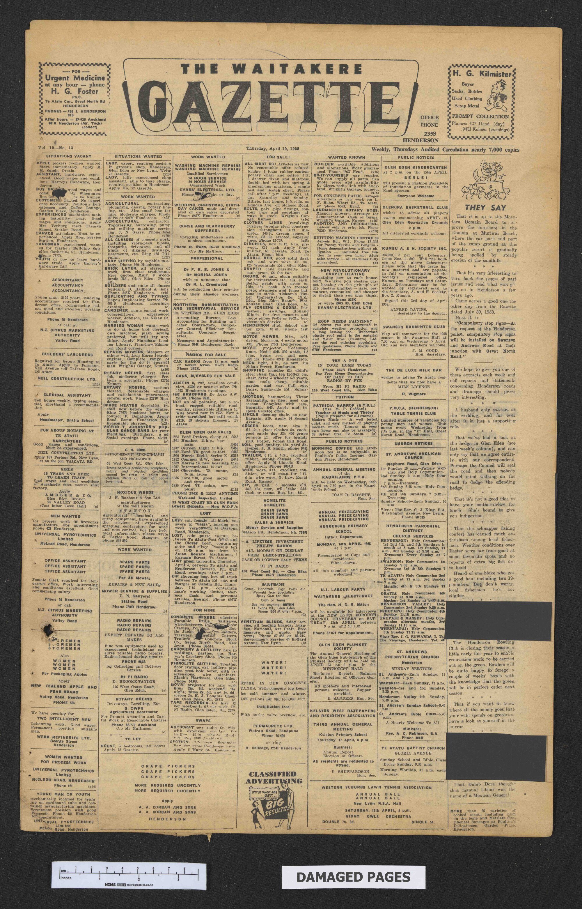 1958-04-10 Waitakere Gazette