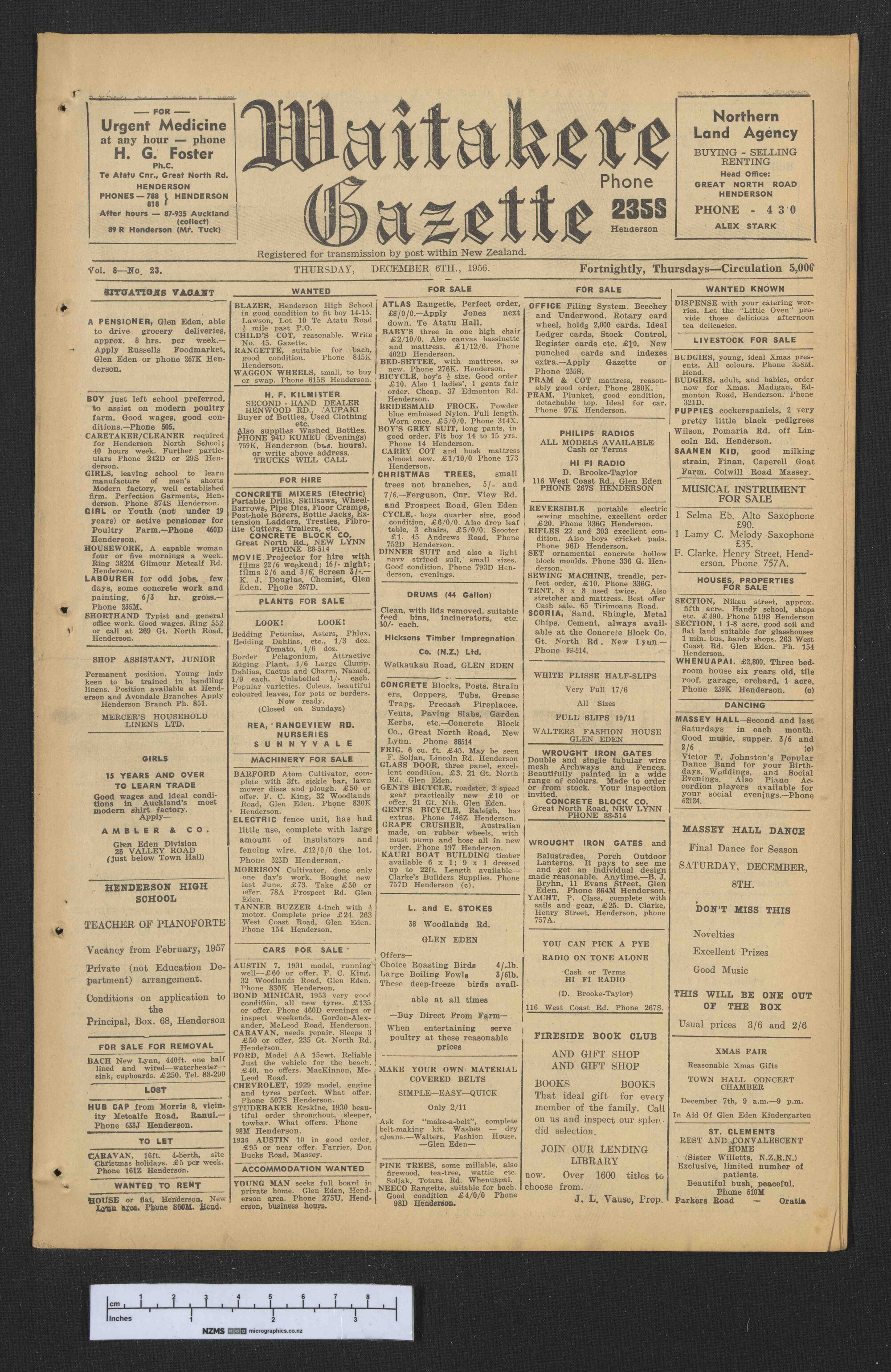 1956-12-06 Waitakere Gazette