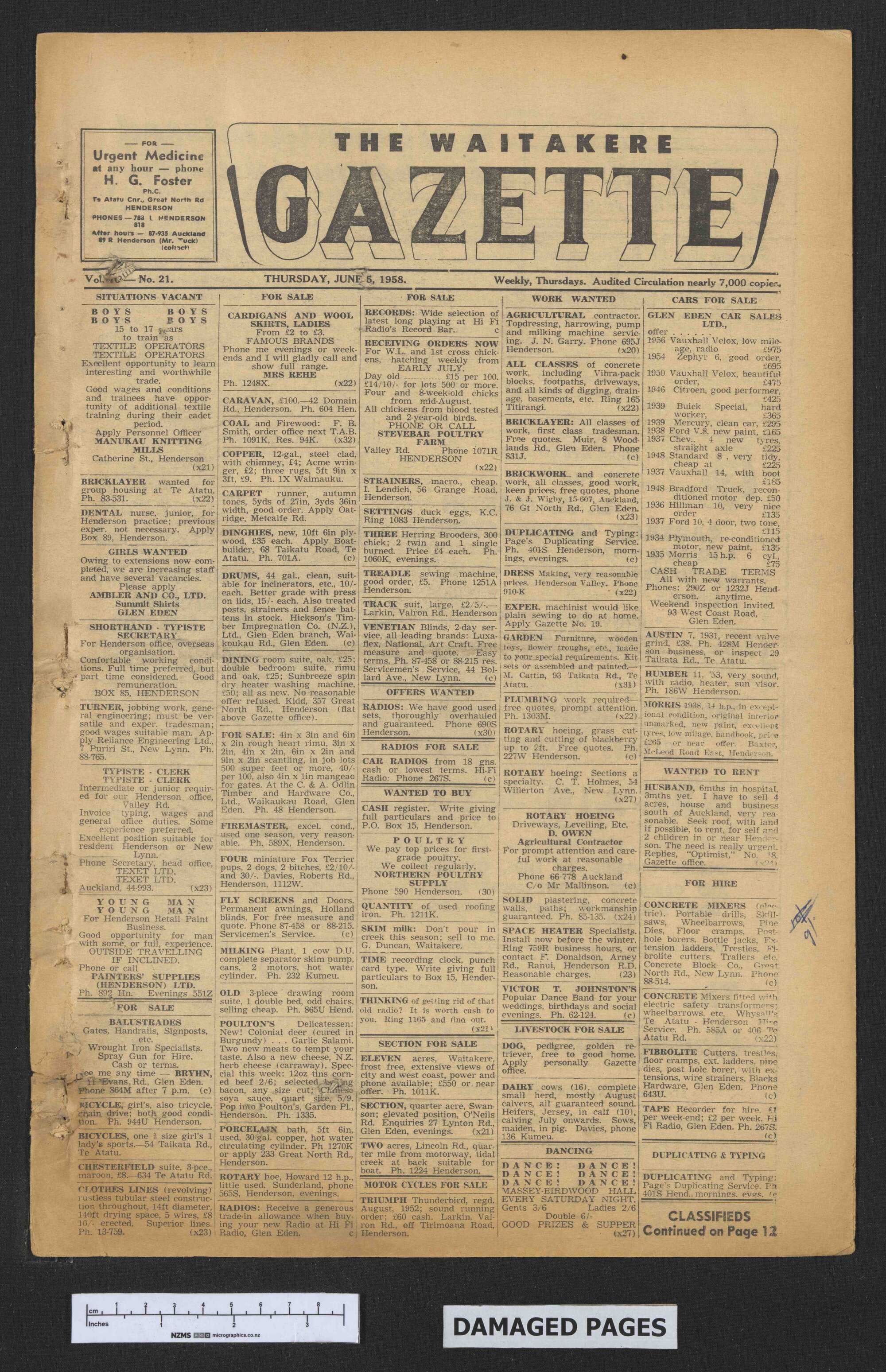 1958-06-05 Waitakere Gazette