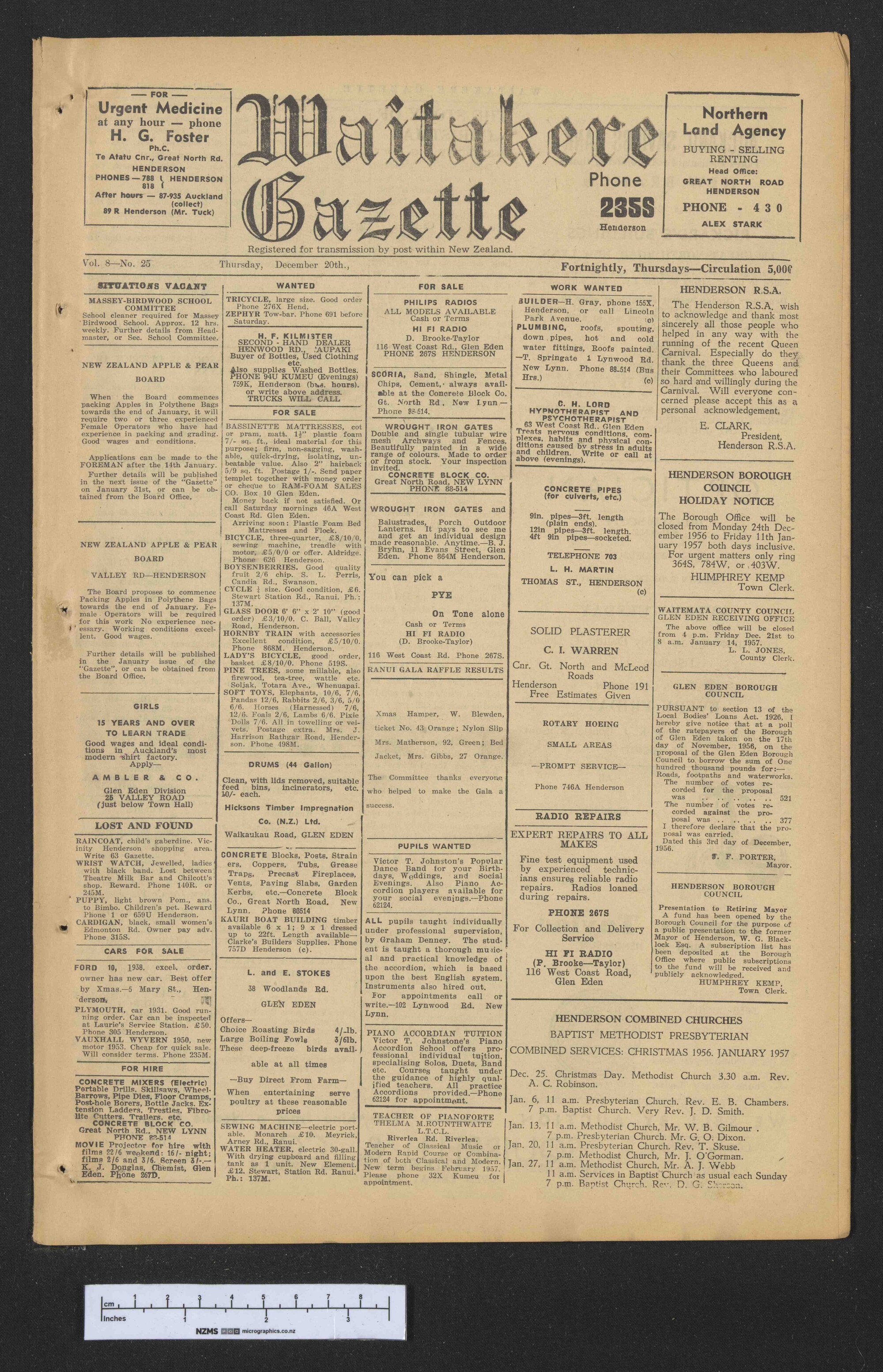 1956-12-20 Waitakere Gazette