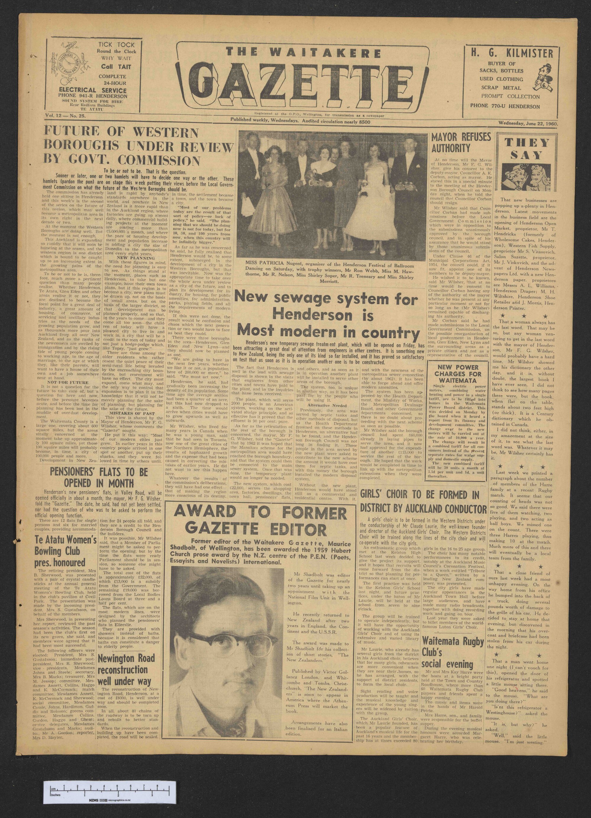 1960-06-22 Waitakere Gazette
