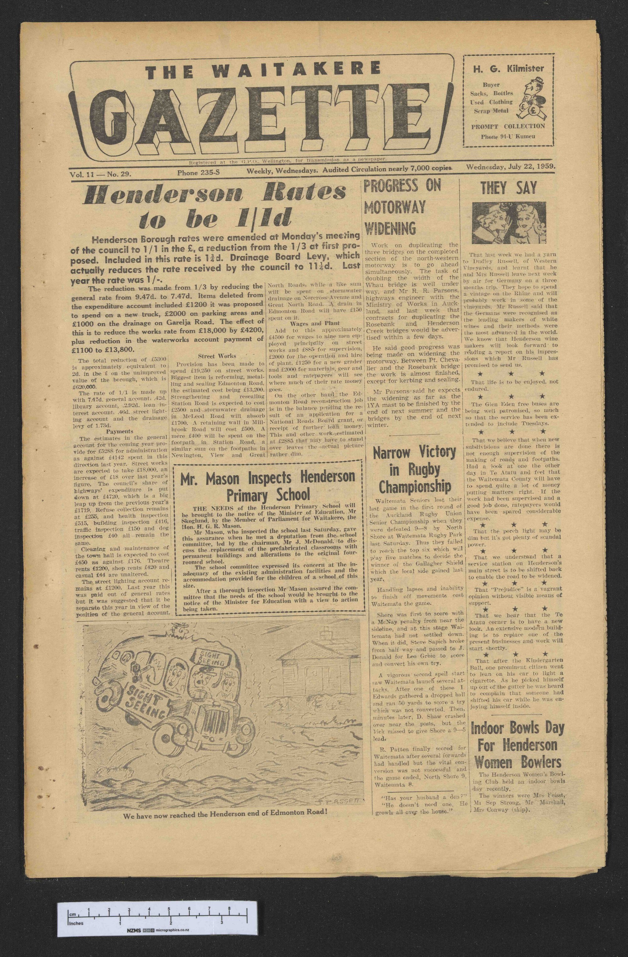 1959-07-22 Waitakere Gazette