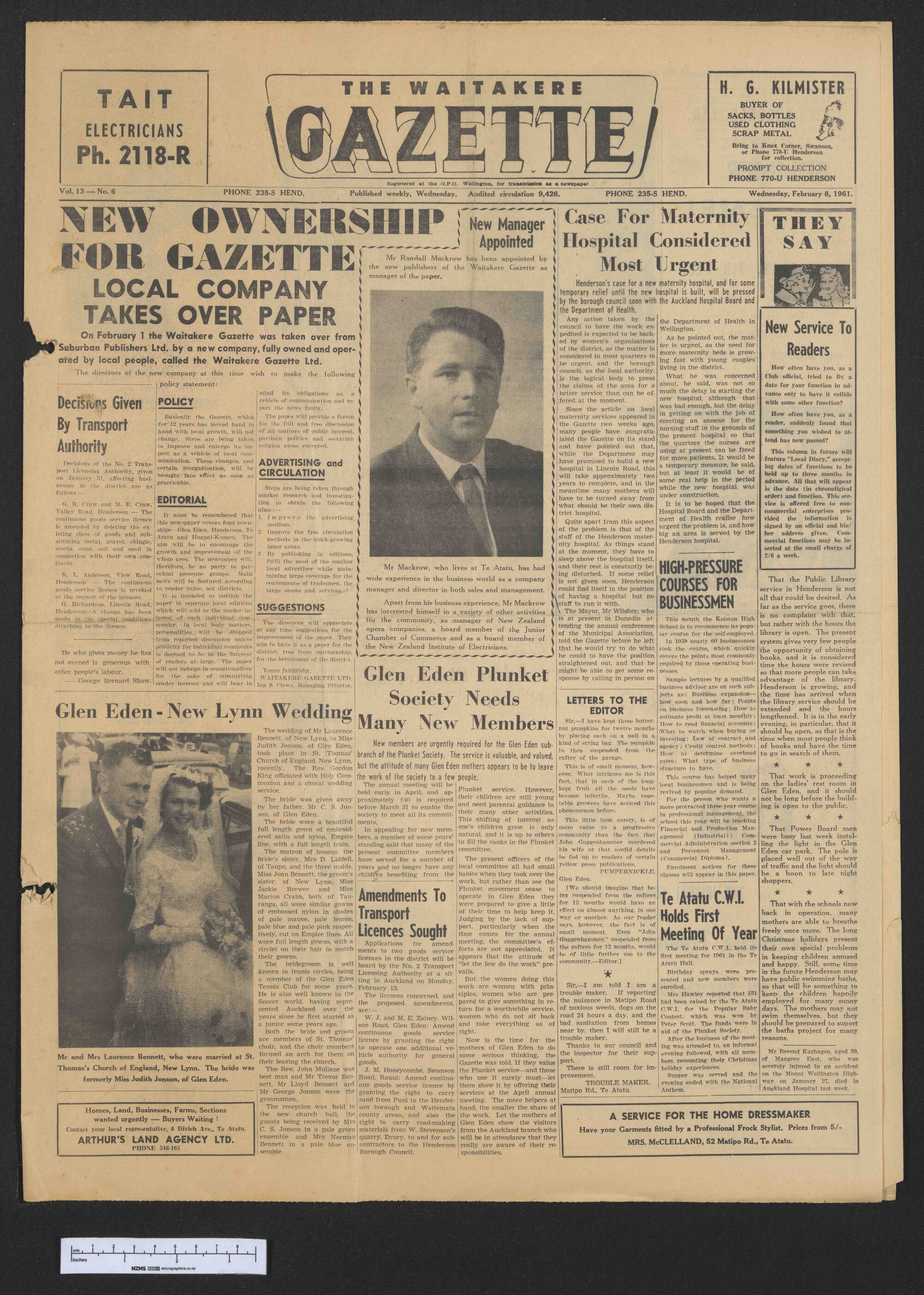 1961-02-08 Waitakere Gazette
