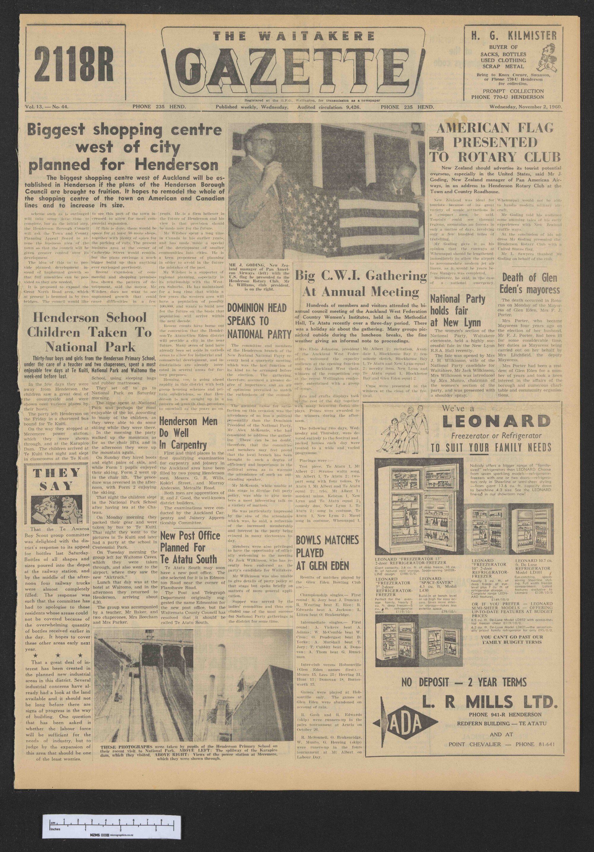 1960-11-02 Waitakere Gazette