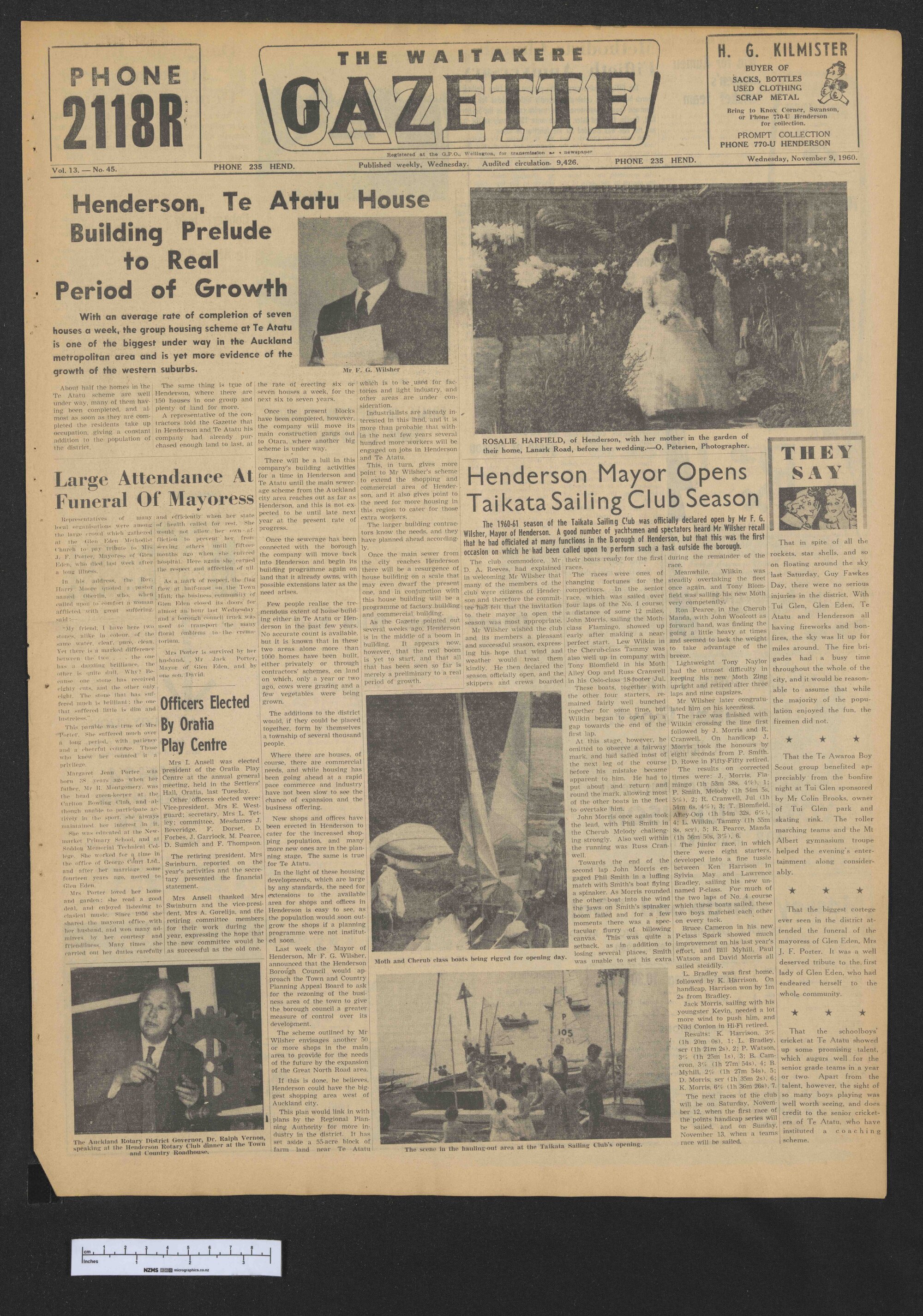 1960-11-09 Waitakere Gazette