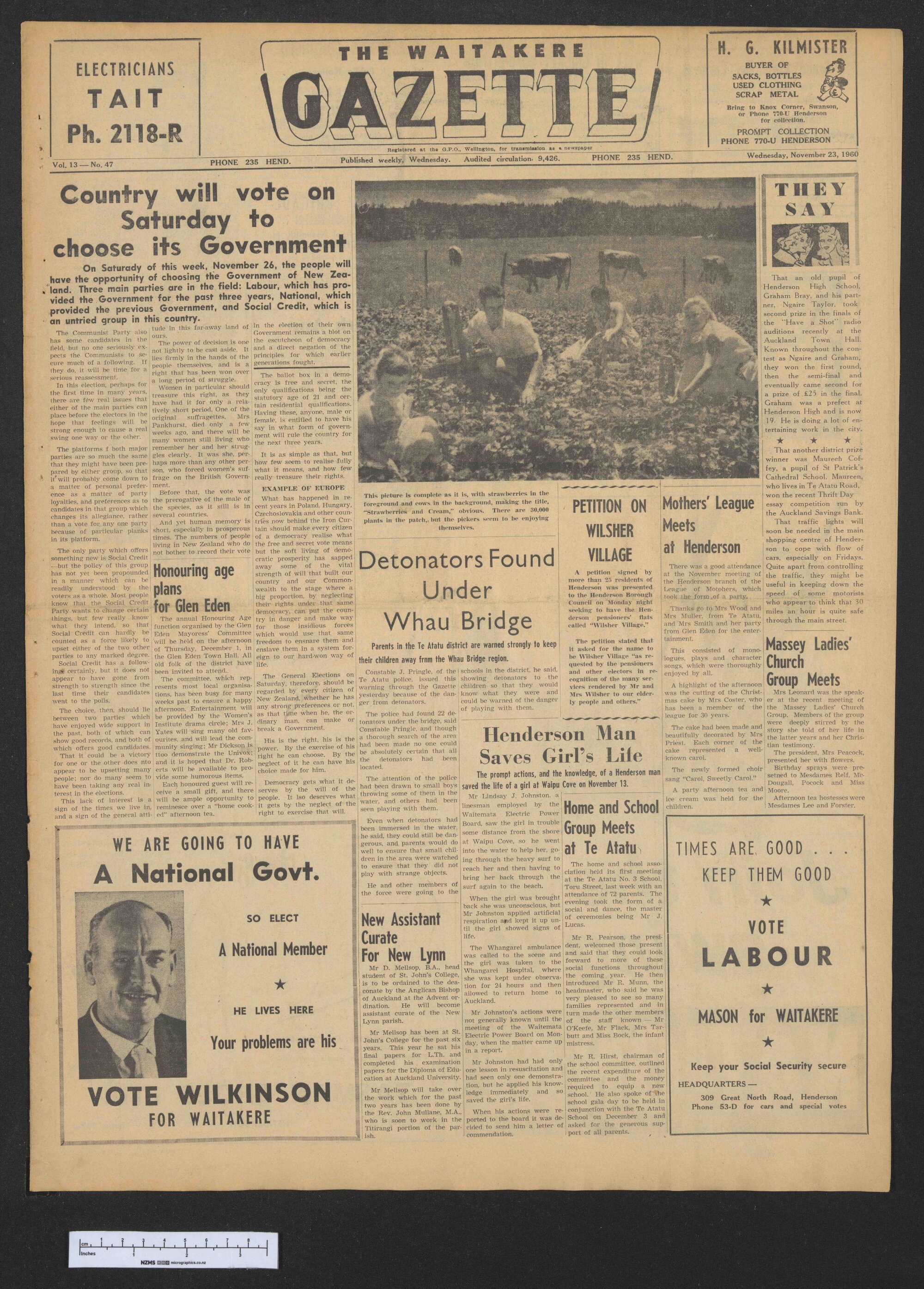 1960-11-23 Waitakere Gazette