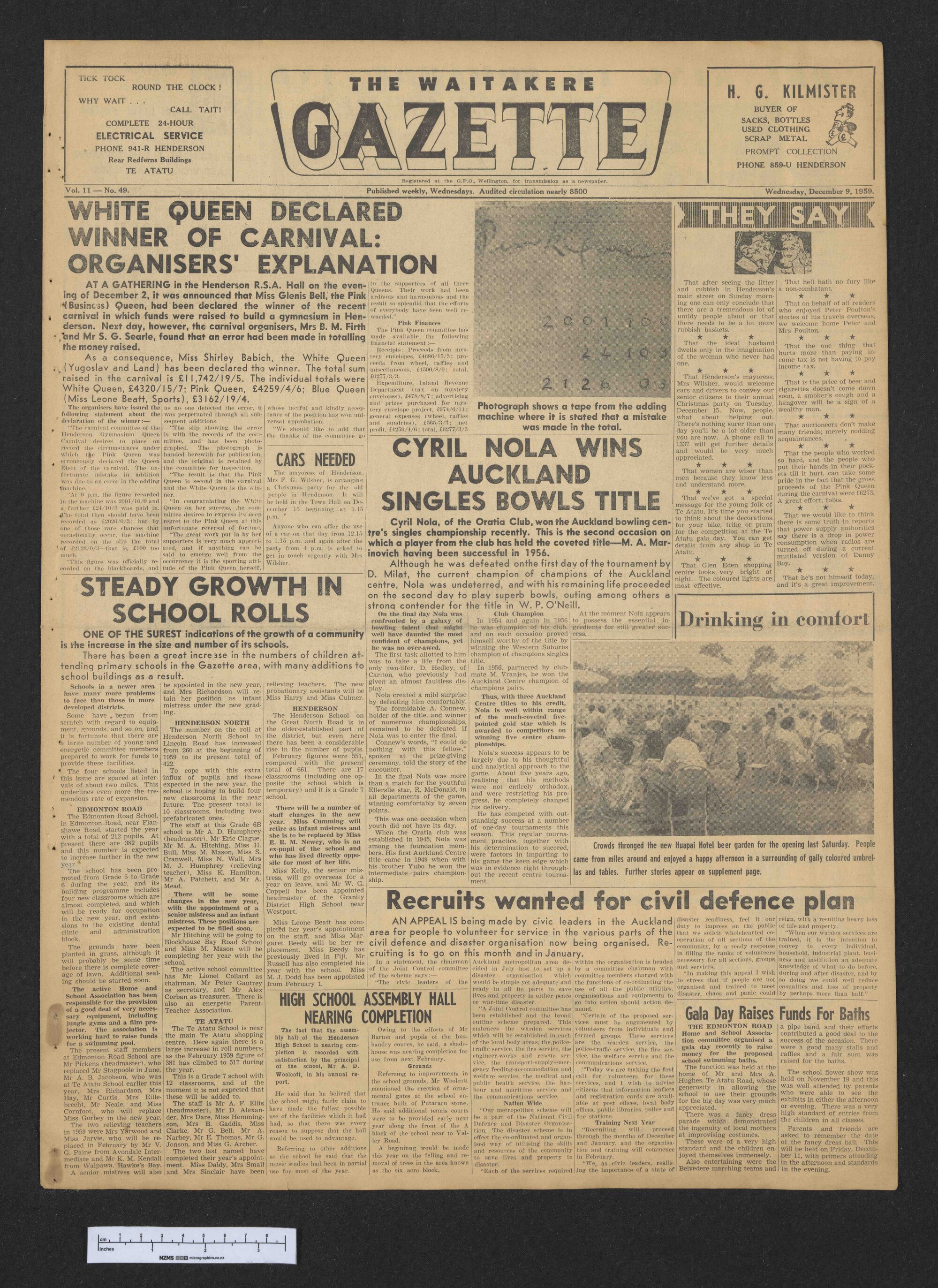 1959-12-09 Waitakere Gazette