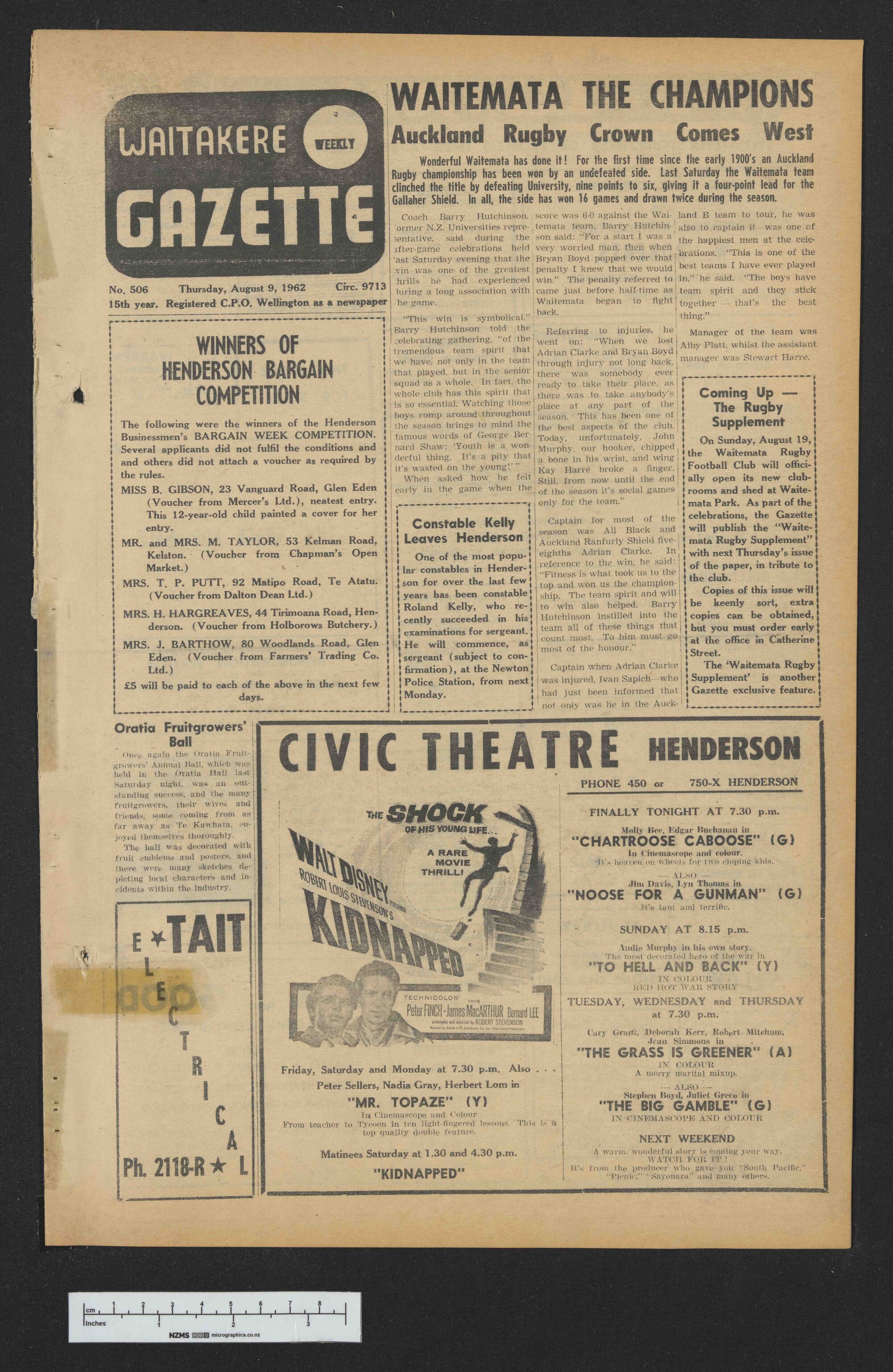 1962-08-09 Waitakere Gazette
