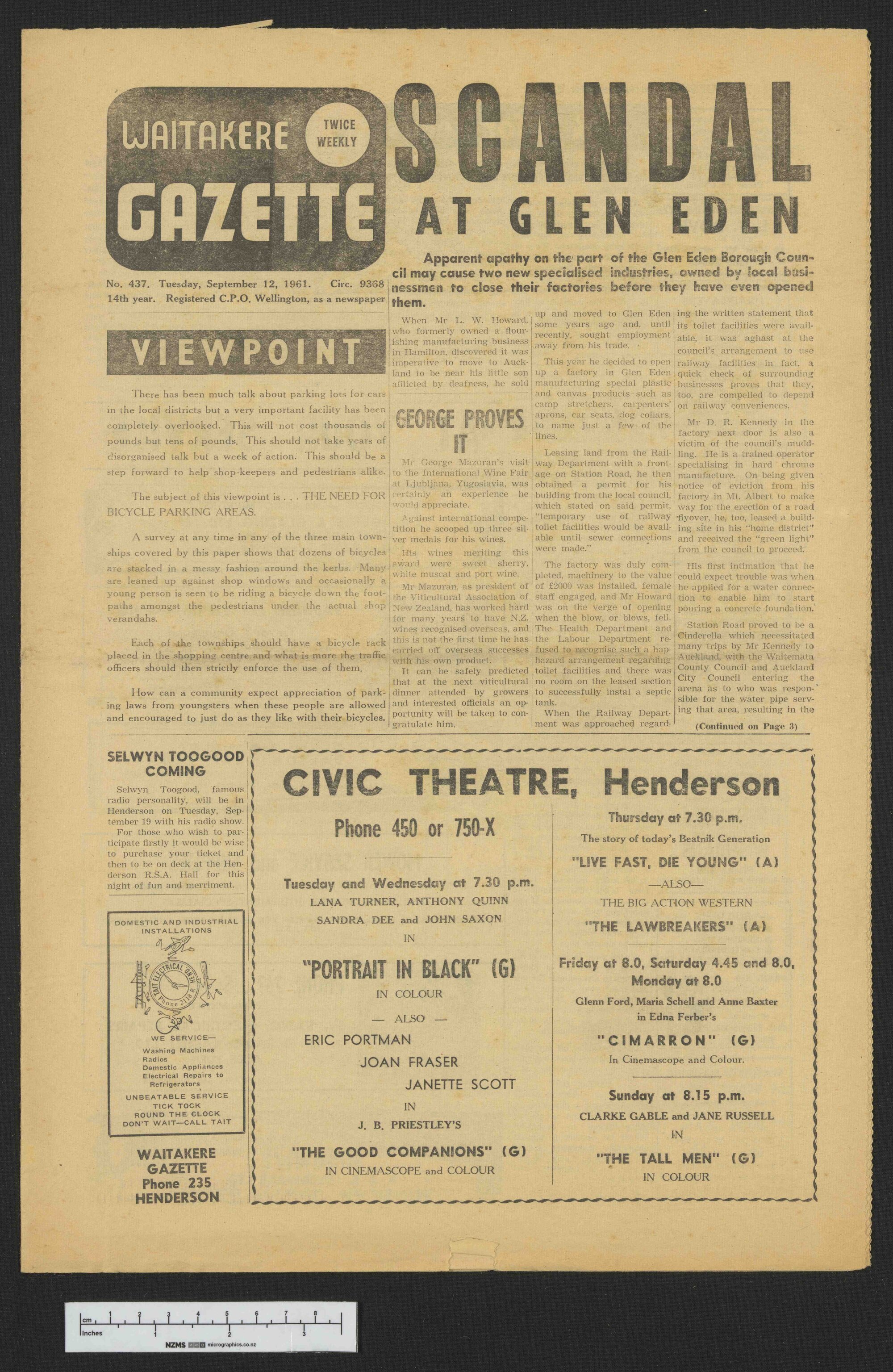 1961-09-12 Waitakere Gazette