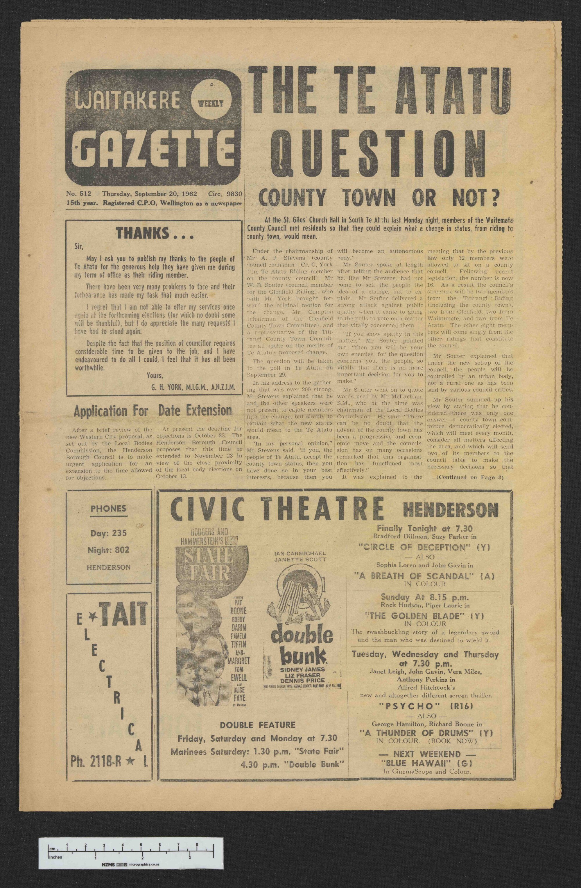 1962-09-20 Waitakere Gazette