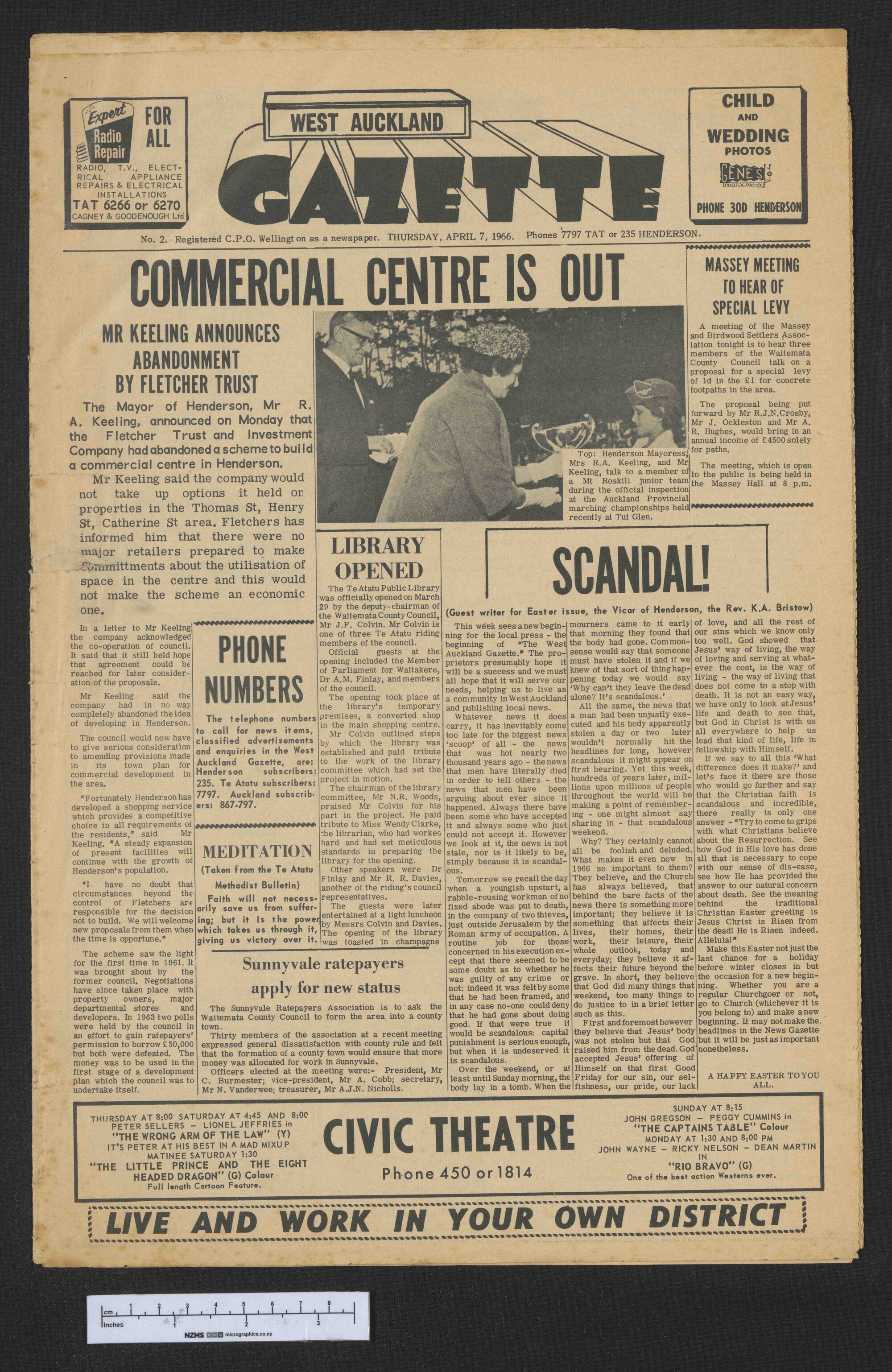 1966-04-07 West Auckland Gazette