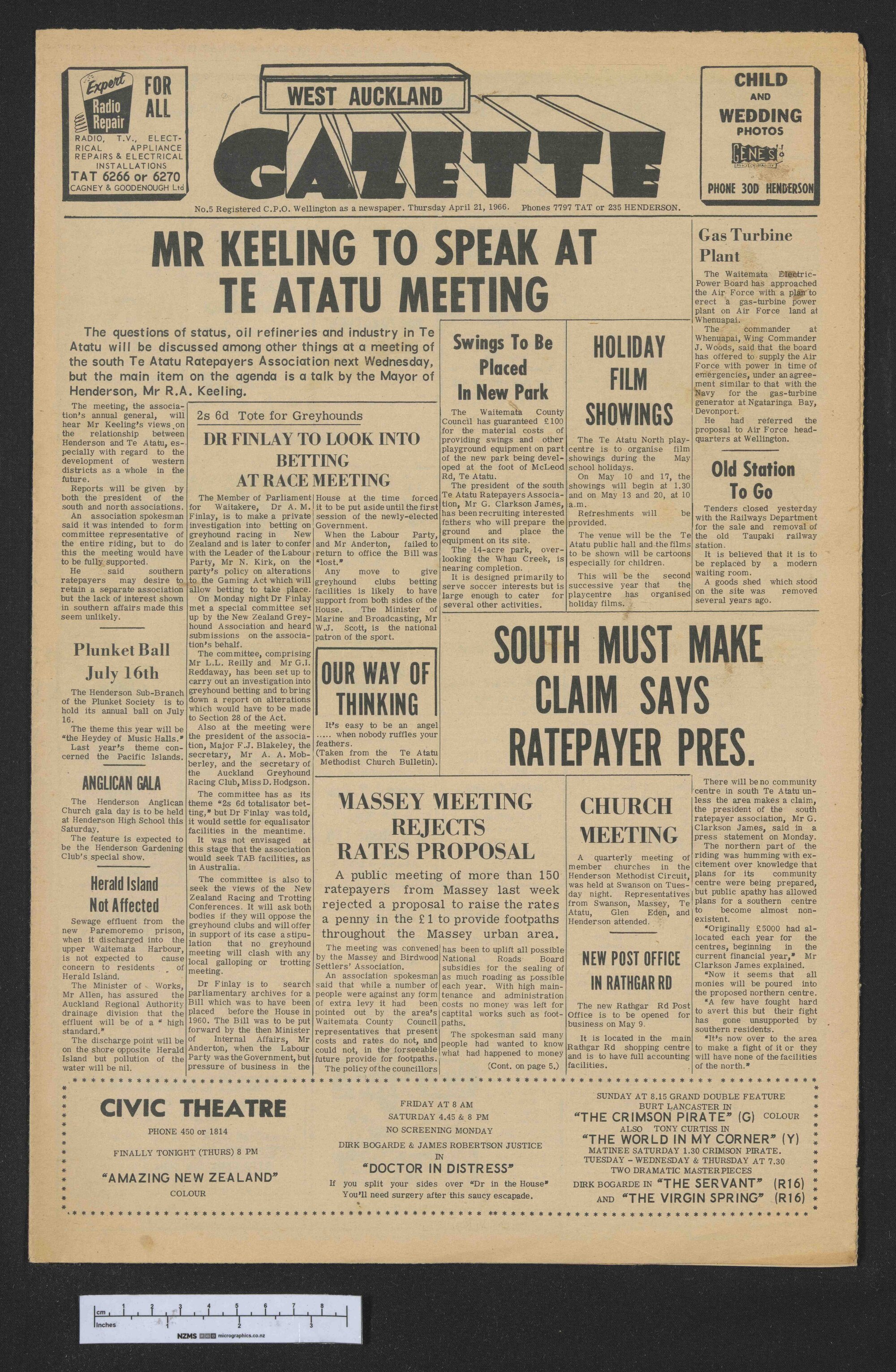 1966-04-21 West Auckland Gazette