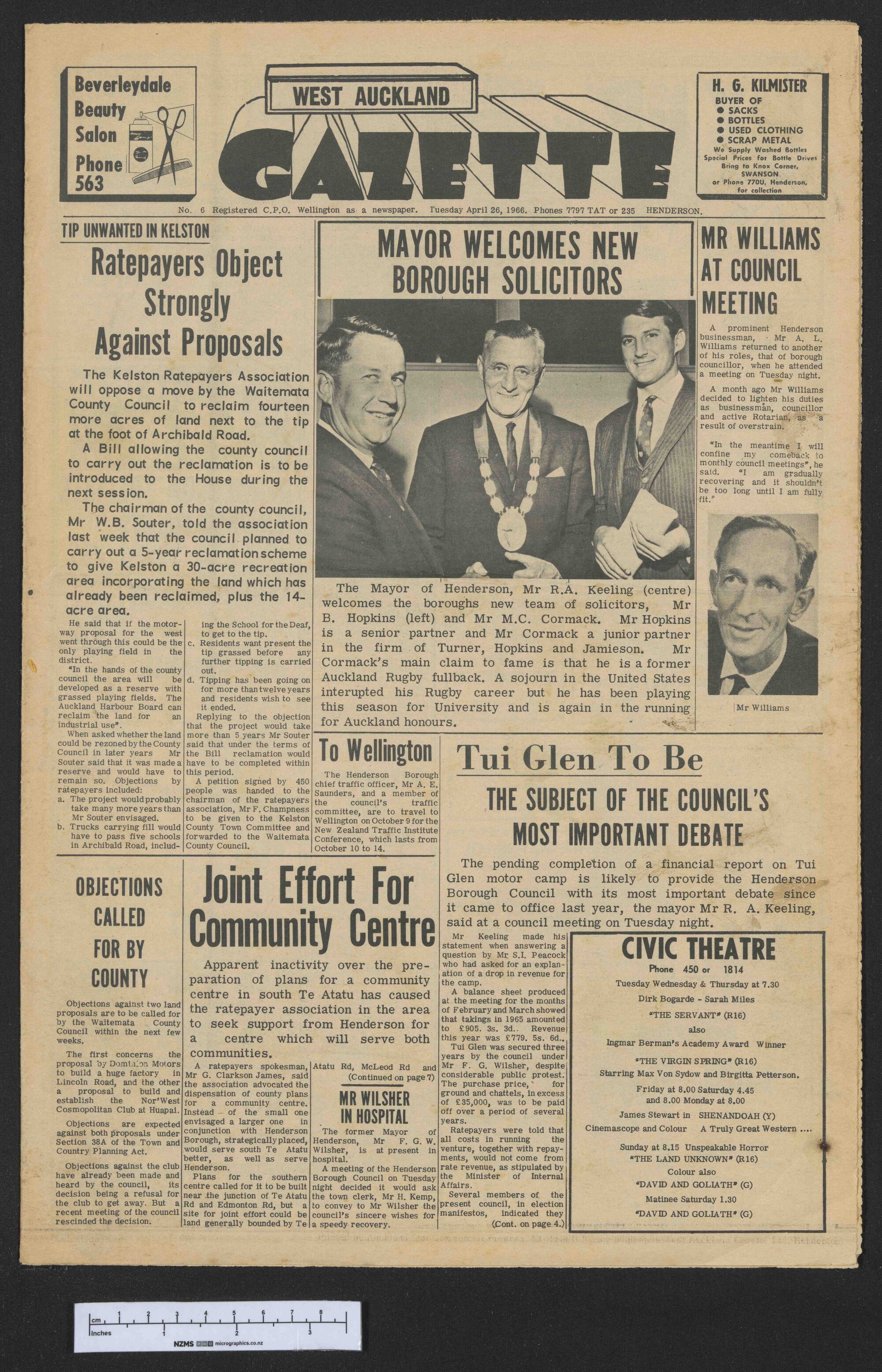 1966-04-26 West Auckland Gazette